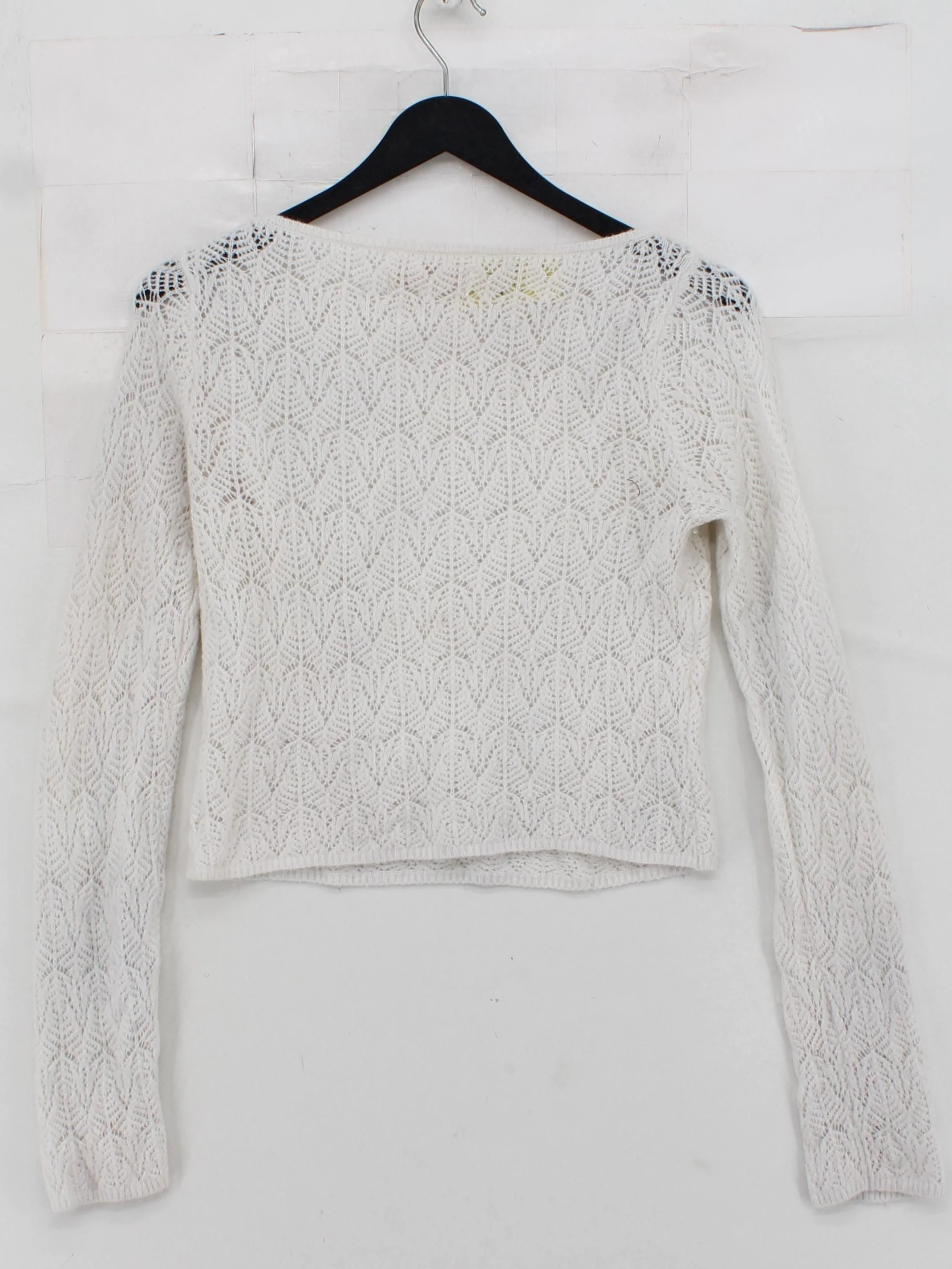Abercrombie & Fitch Women's Jumper S White Wool with Other Round Neck Pullover - Image 2