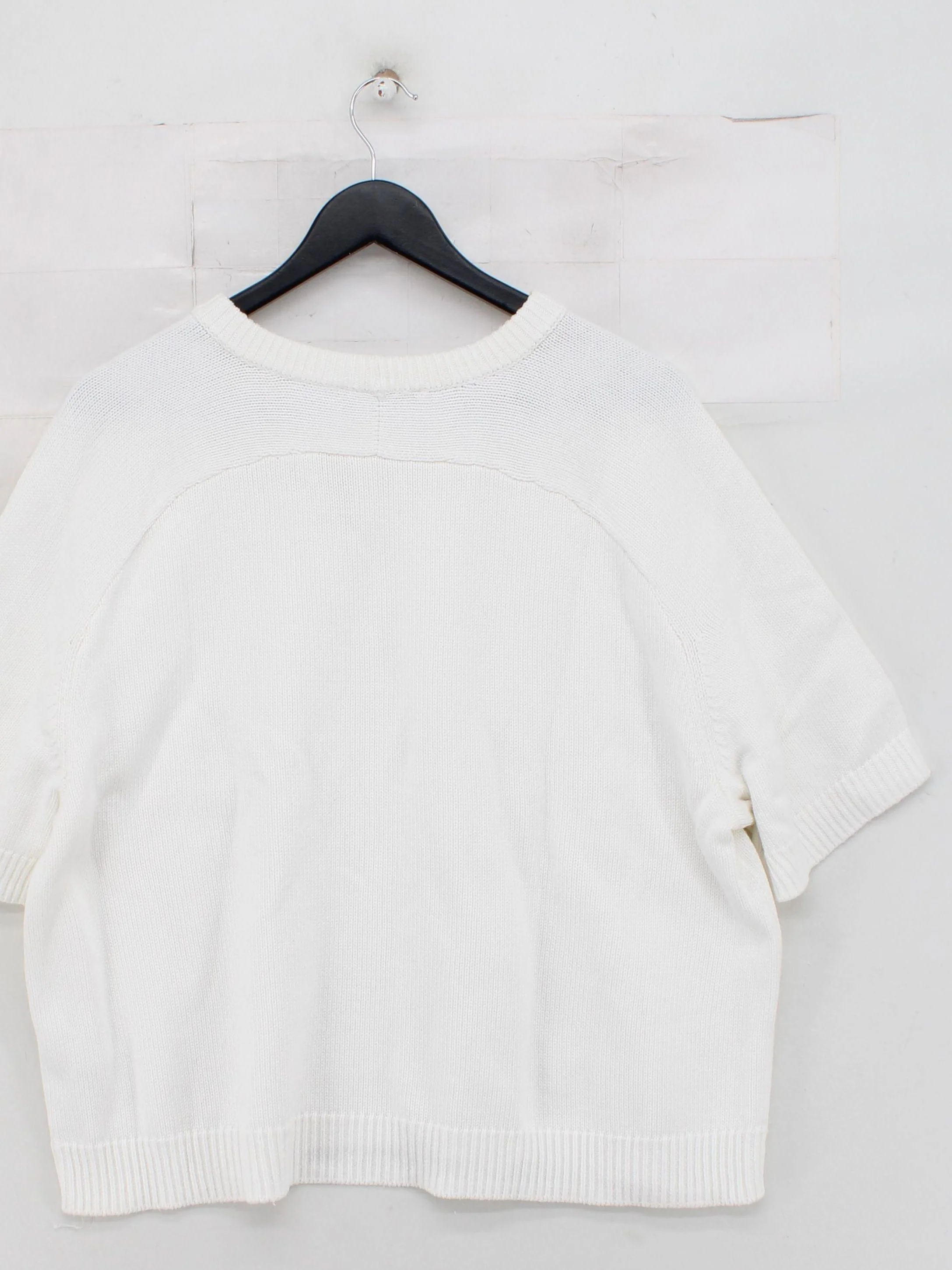 Abercrombie & Fitch Women's Jumper XL Cream Cotton with Nylon, Viscose Pullover - Image 2