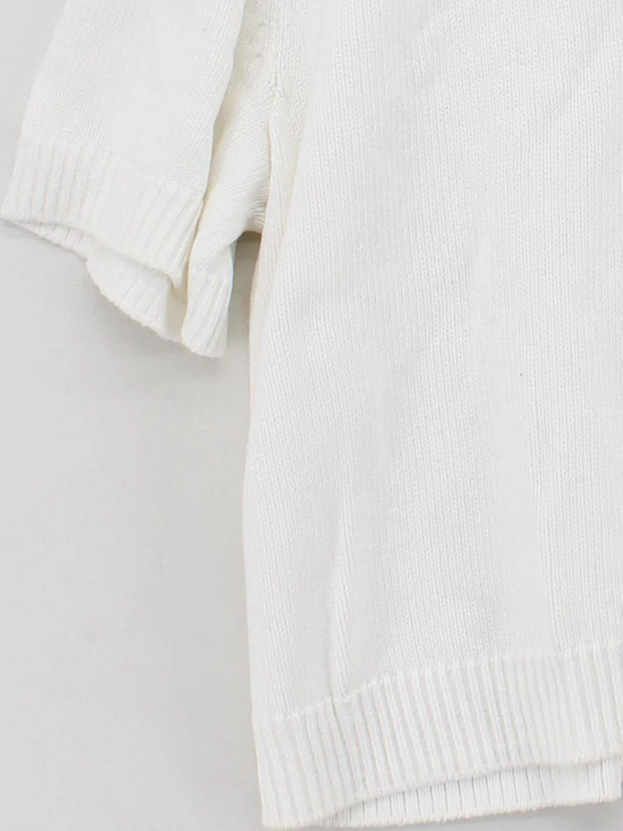 Abercrombie & Fitch Women's Jumper XL Cream Cotton with Nylon, Viscose Pullover - Image 4