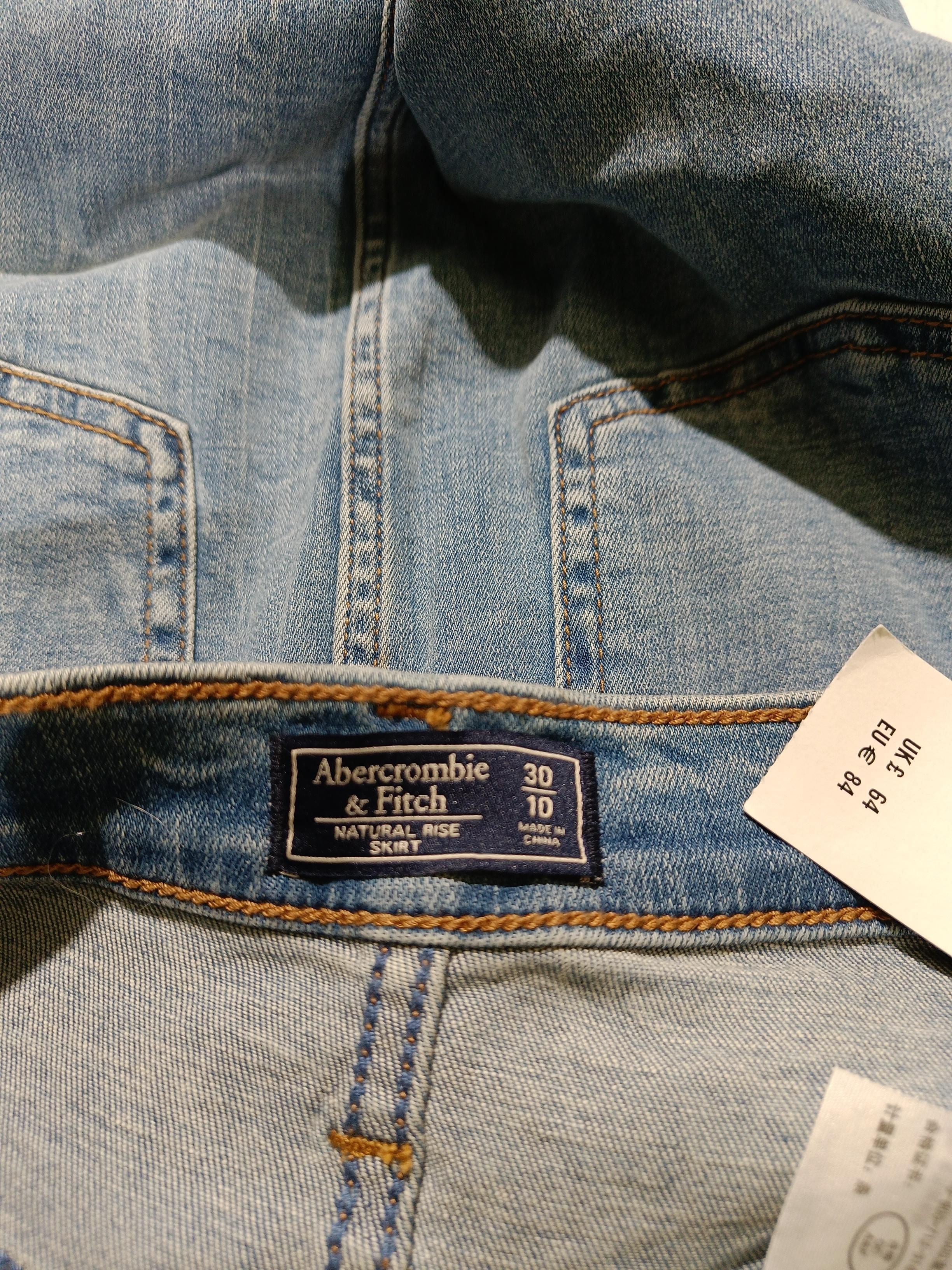 Abercrombie & Fitch Women's Midi Skirt UK 10 Blue Cotton New with tags - Image 5