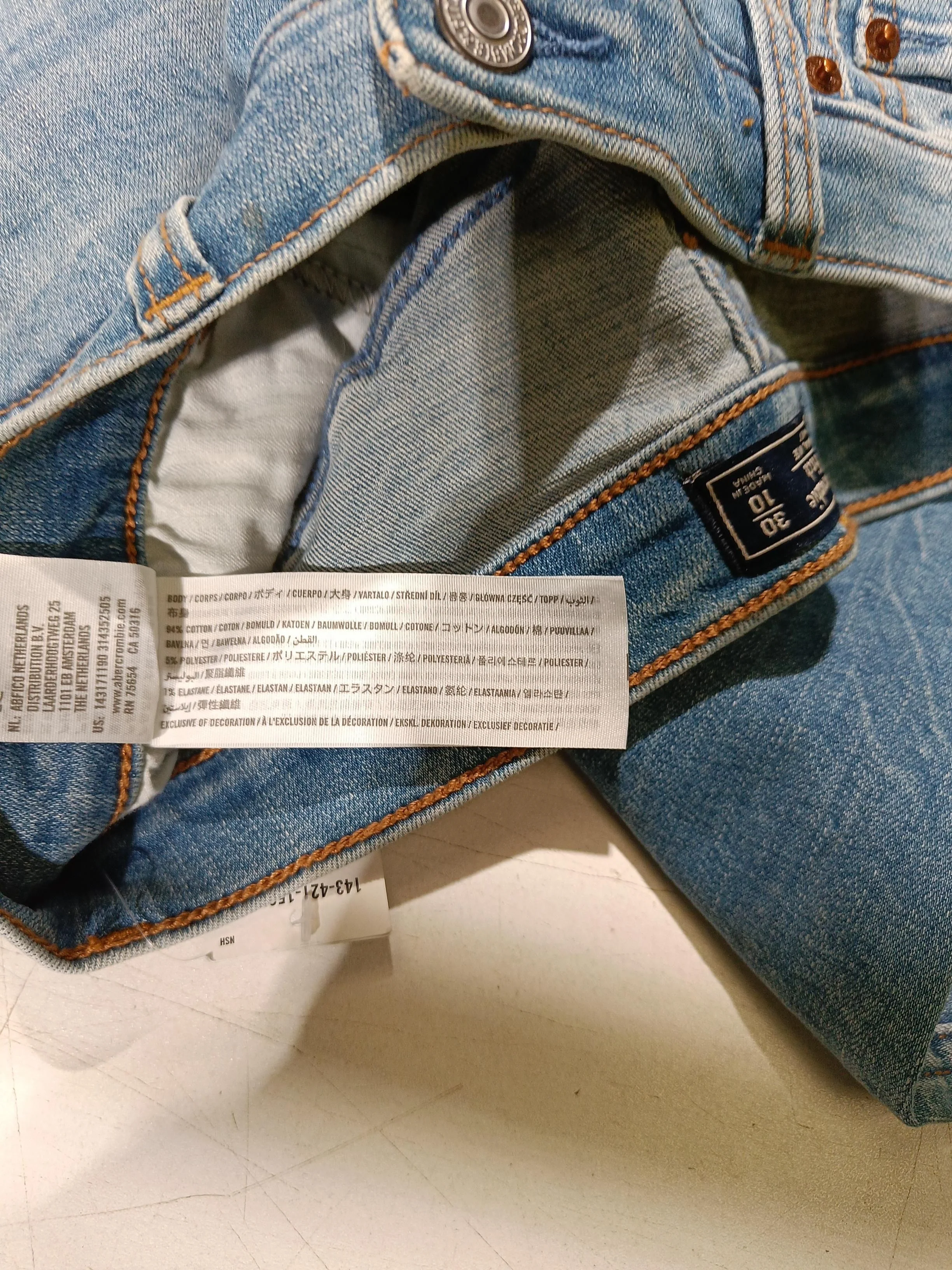 Abercrombie & Fitch Women's Midi Skirt UK 10 Blue Cotton New with tags - Image 6