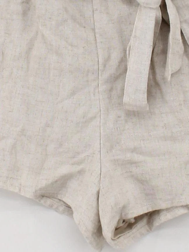 Abercrombie & Fitch Women's Playsuit M Cream Polyester with Elastane Playsuit - Image 4