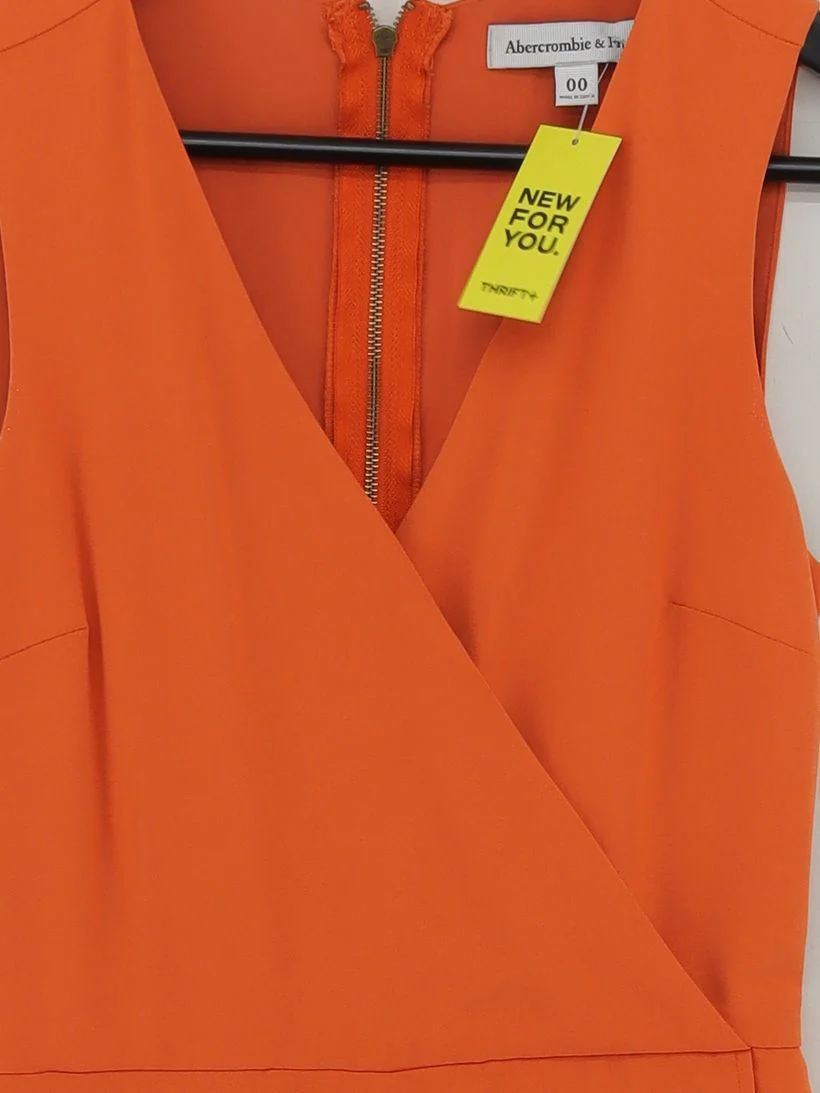 Abercrombie & Fitch Women's Playsuit UK 4 Orange 100% Other Playsuit - Image 3