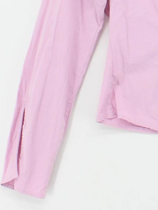 Abercrombie & Fitch Women's Shirt S Pink 100% Other Long Sleeve Collared Basic - Image 4