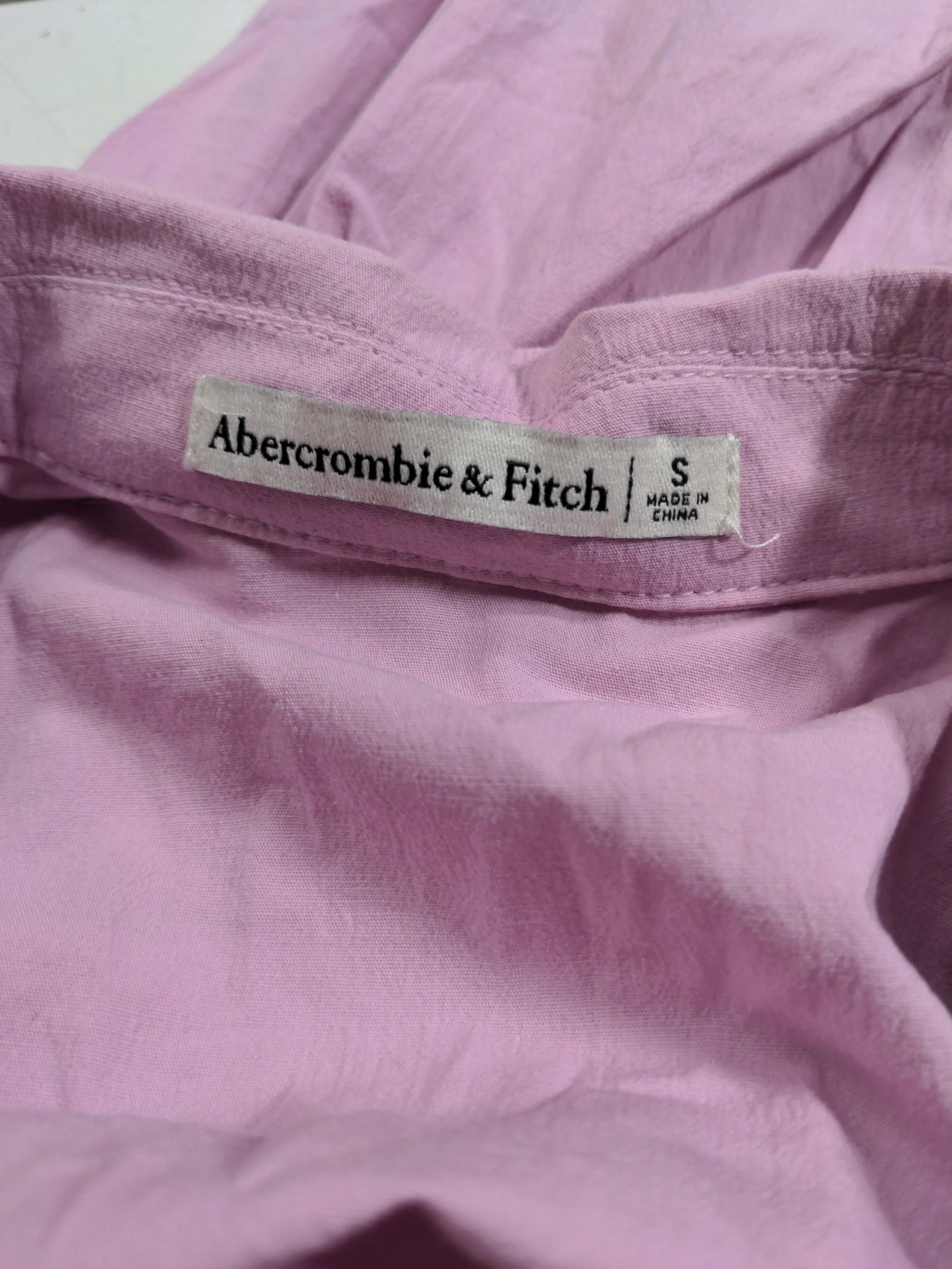 Abercrombie & Fitch Women's Shirt S Pink 100% Other Long Sleeve Collared Basic - Image 5