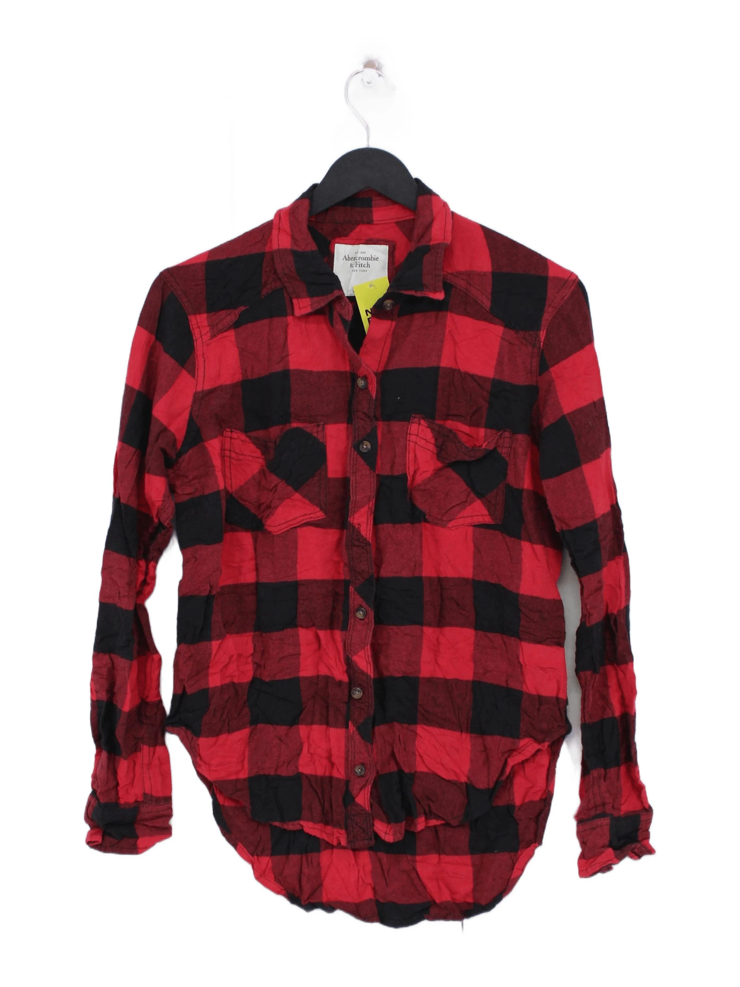 Abercrombie & Fitch Women's Shirt S Red Cotton with Viscose Basic
