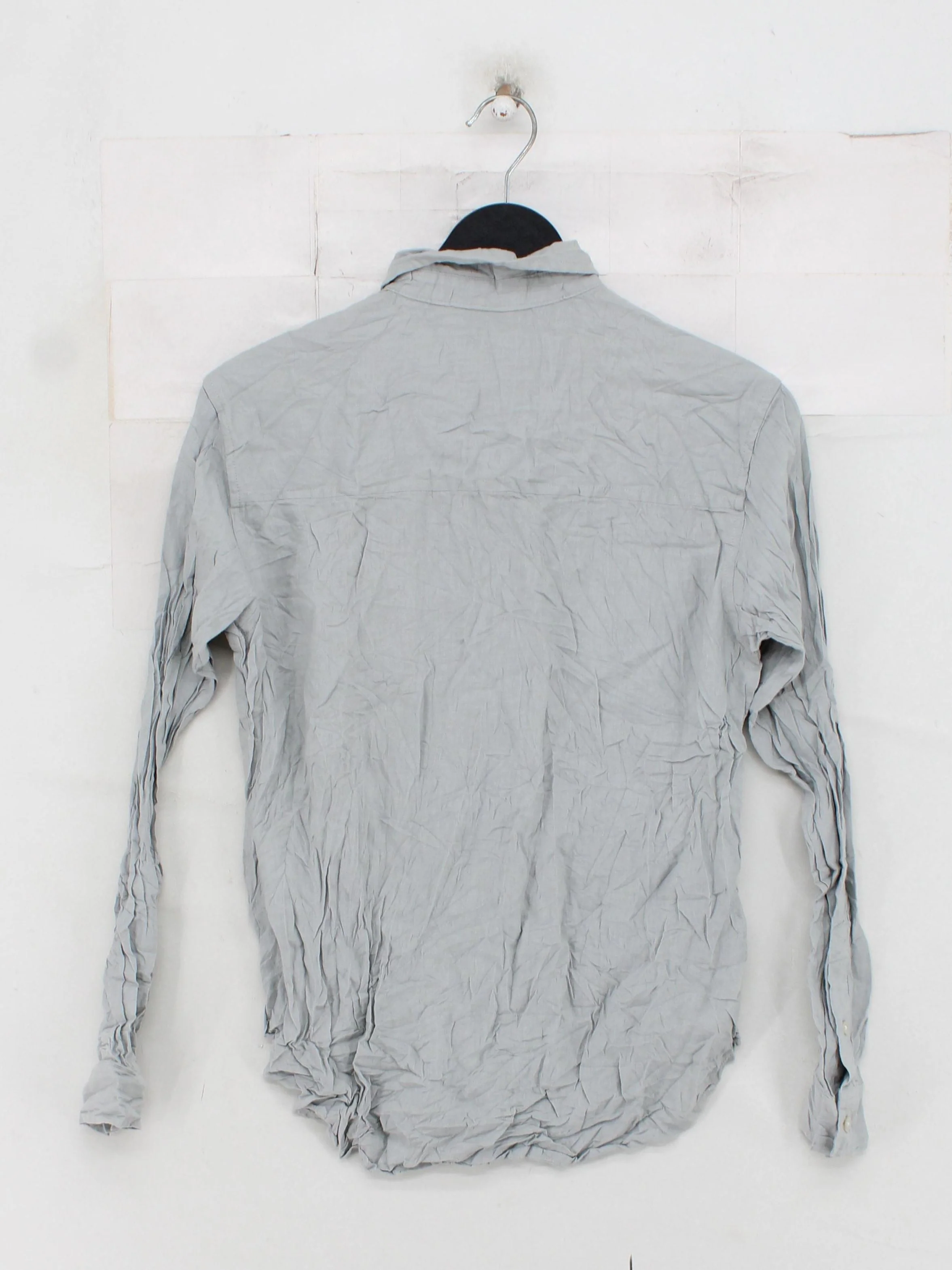 Abercrombie & Fitch Women's Shirt XS Grey Linen with Viscose Basic - Image 2