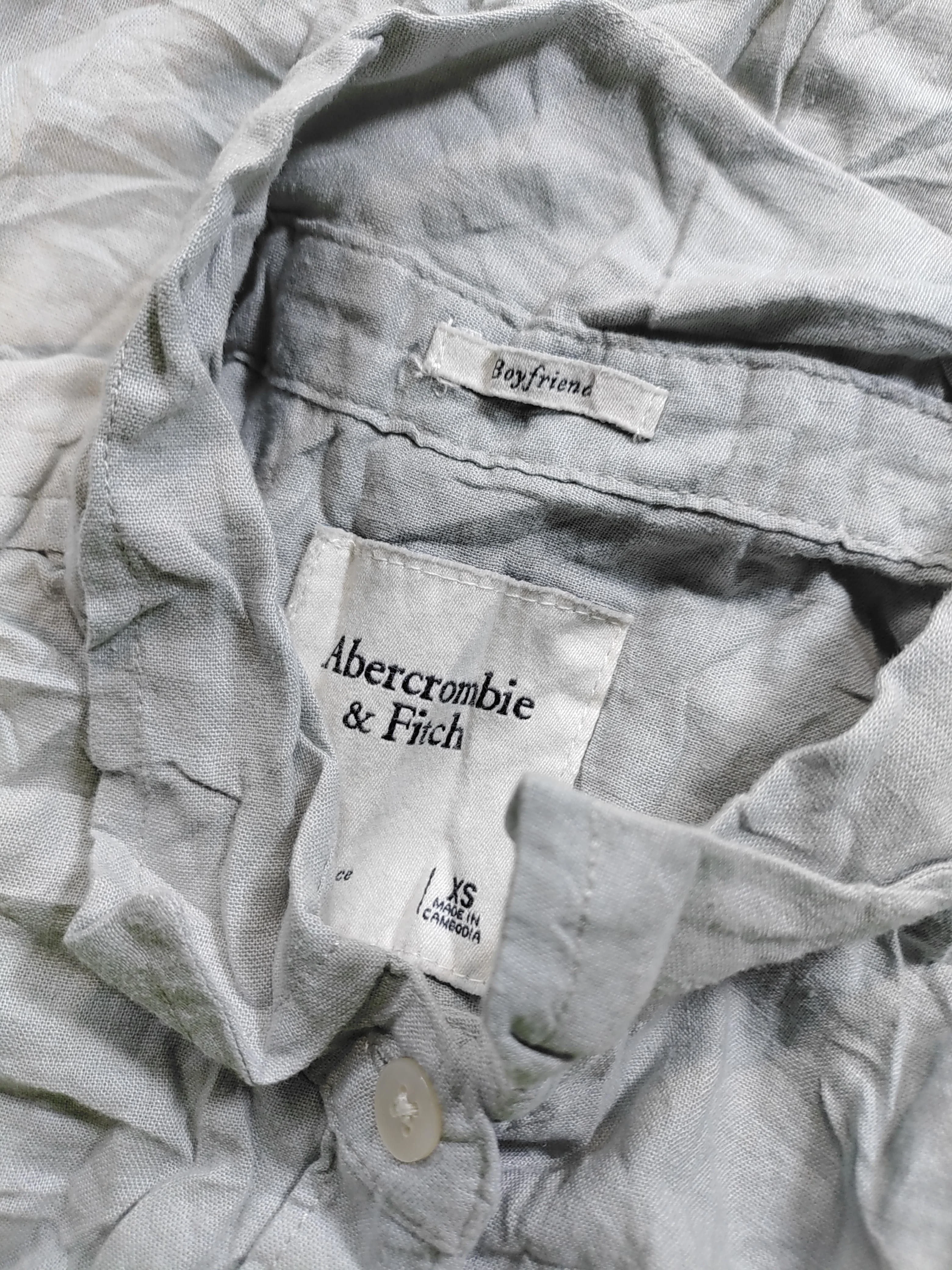 Abercrombie & Fitch Women's Shirt XS Grey Linen with Viscose Basic - Image 5