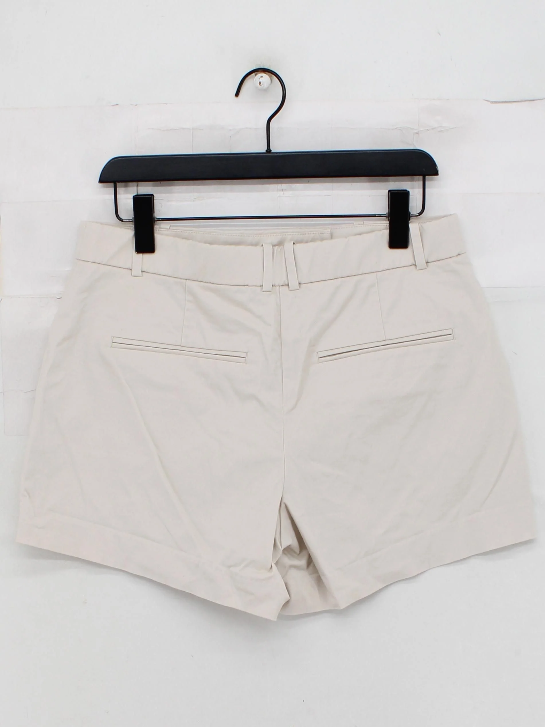 Abercrombie & Fitch Women's Shorts UK 10 Cream Cotton with Elastane Cargo - Image 2