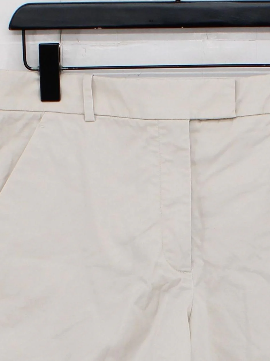 Abercrombie & Fitch Women's Shorts UK 10 Cream Cotton with Elastane Cargo - Image 3