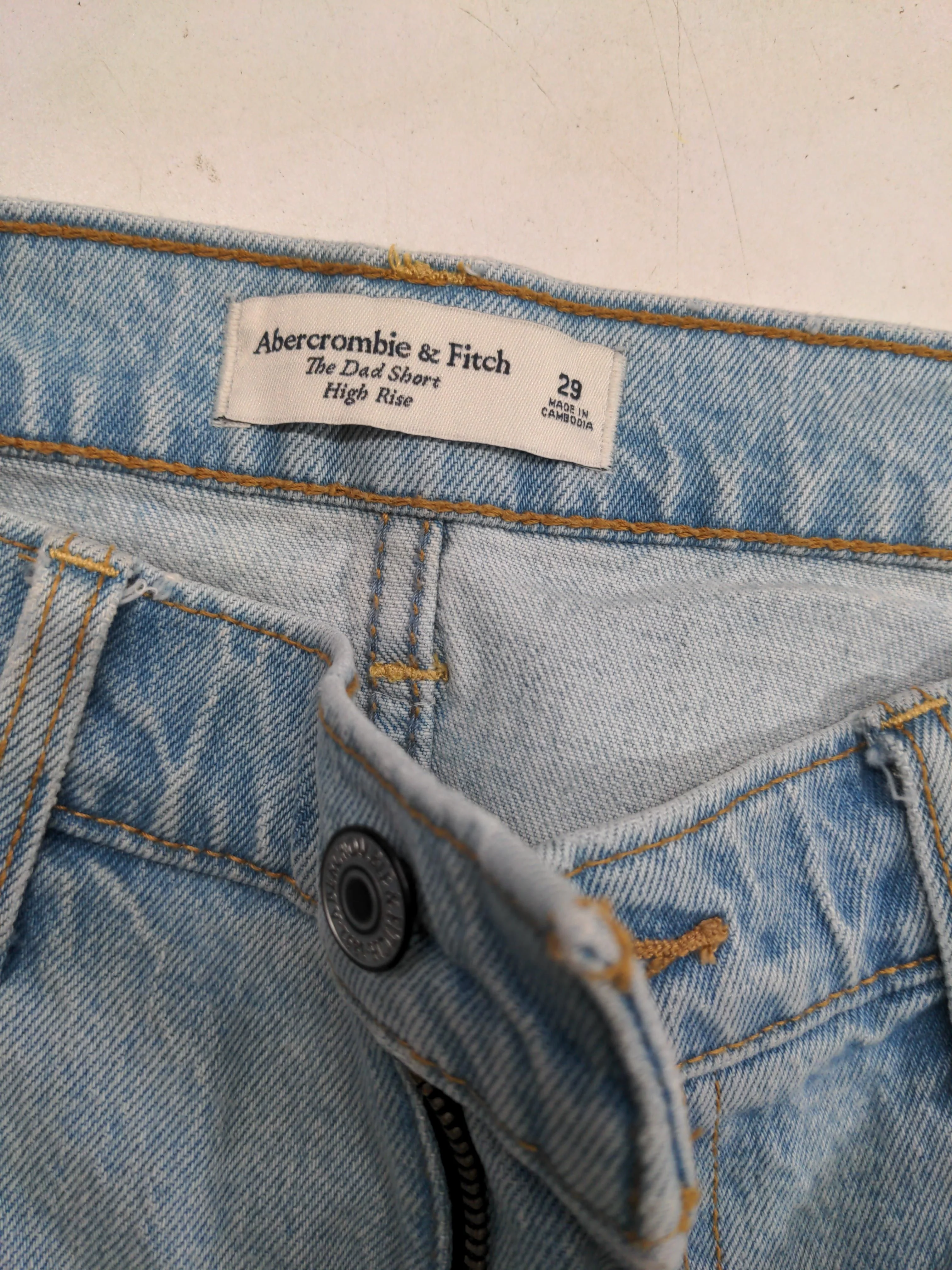 Abercrombie & Fitch Women's Shorts W 29 in Blue Cotton with Elastane Cut-Off - Image 5