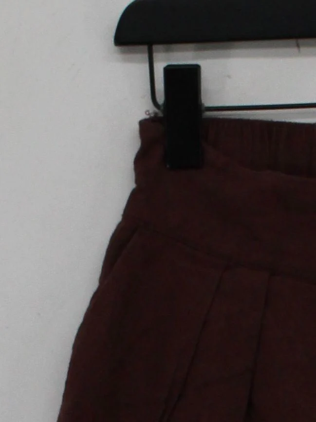 Abercrombie & Fitch Women's Shorts XS Brown Linen with Cotton Paperbag - Image 4