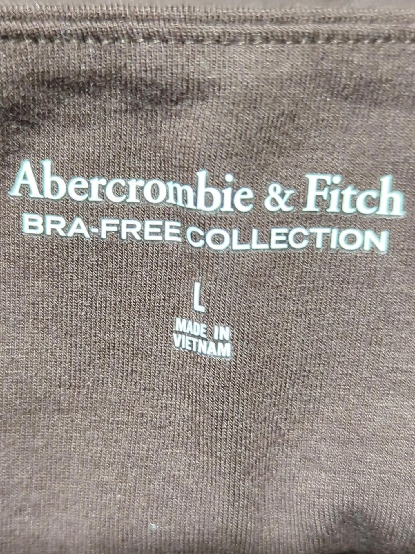 Abercrombie & Fitch Women's T-Shirt L Brown Cotton New with tags - Image 5
