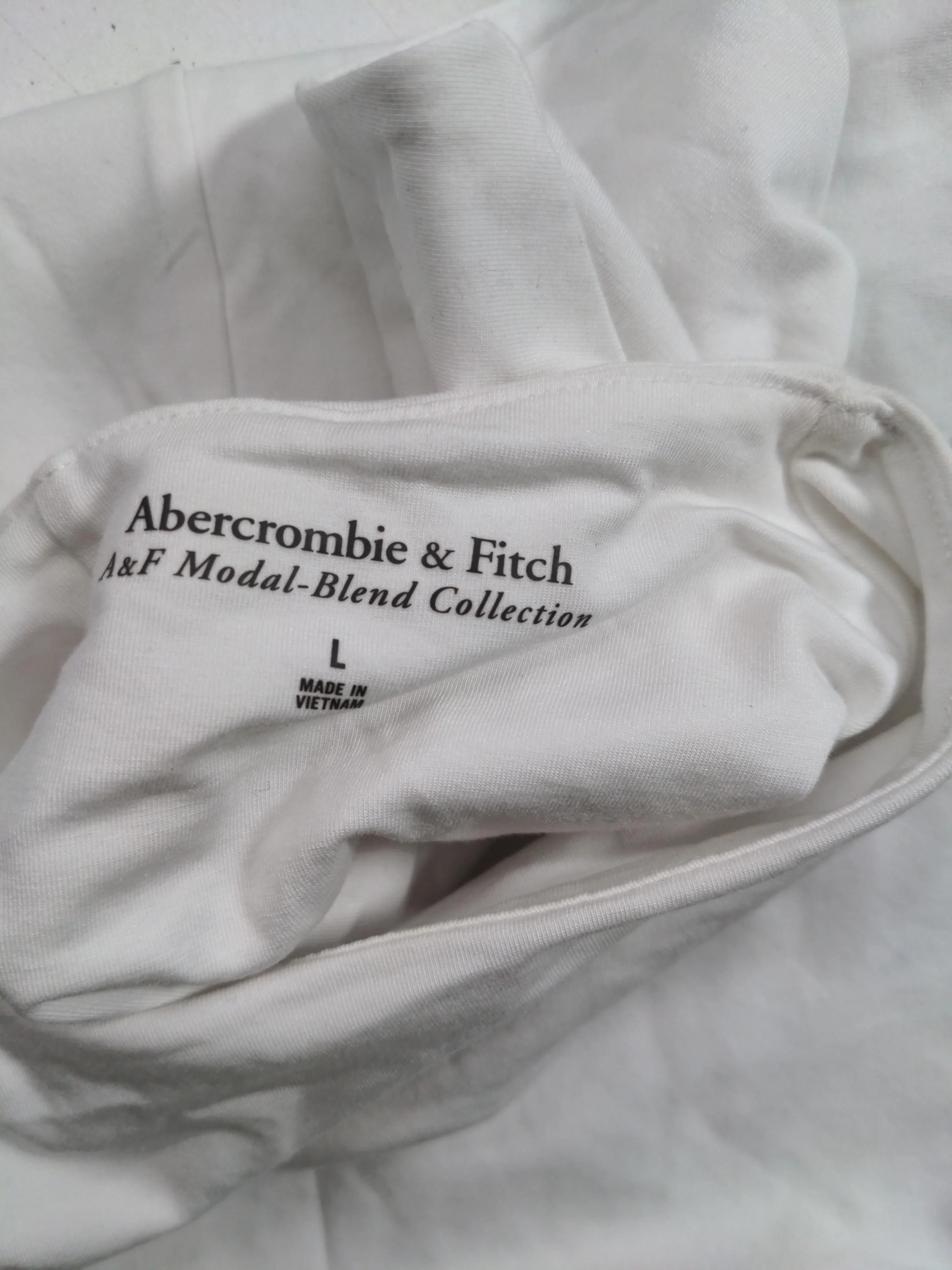 Abercrombie & Fitch Women's T-Shirt L White Cotton - Image 6