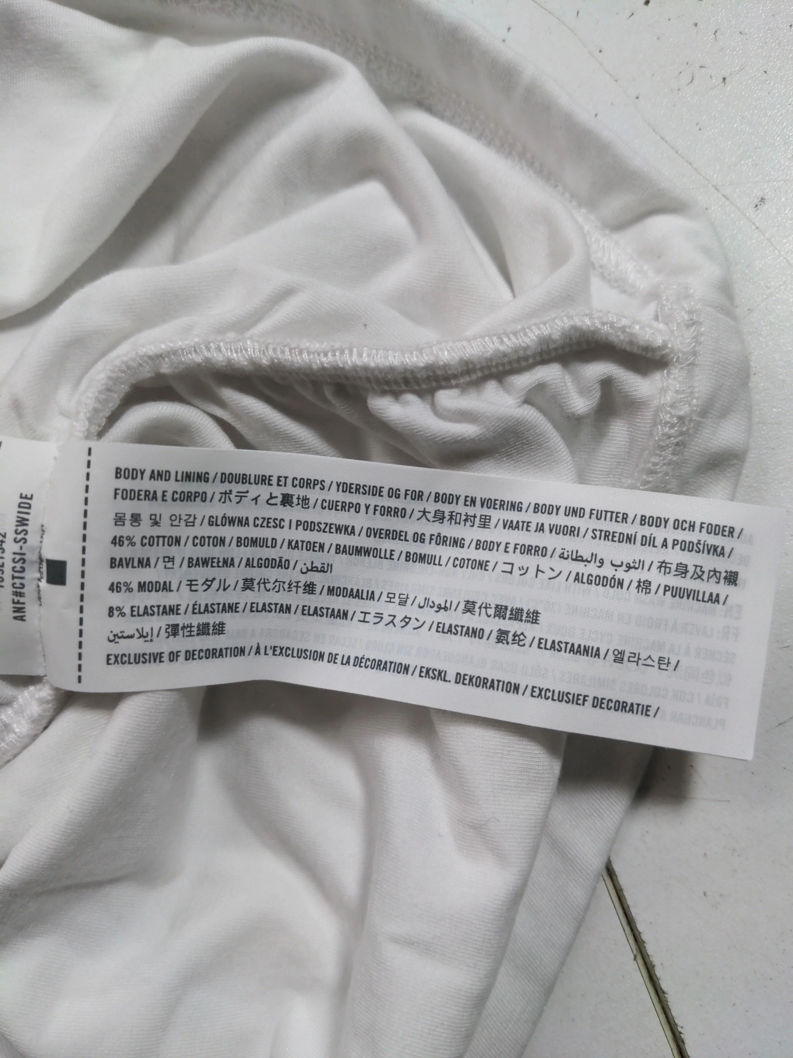 Abercrombie & Fitch Women's T-Shirt L White Cotton - Image 7