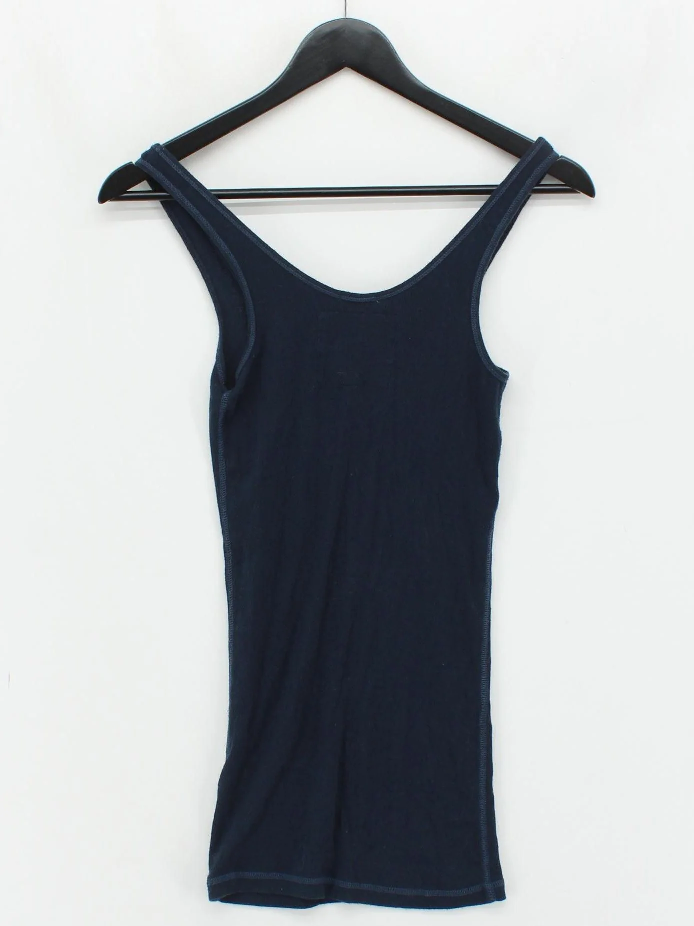 Abercrombie & Fitch Women's T-Shirt M Blue Cotton with Elastane Camisole - Image 2