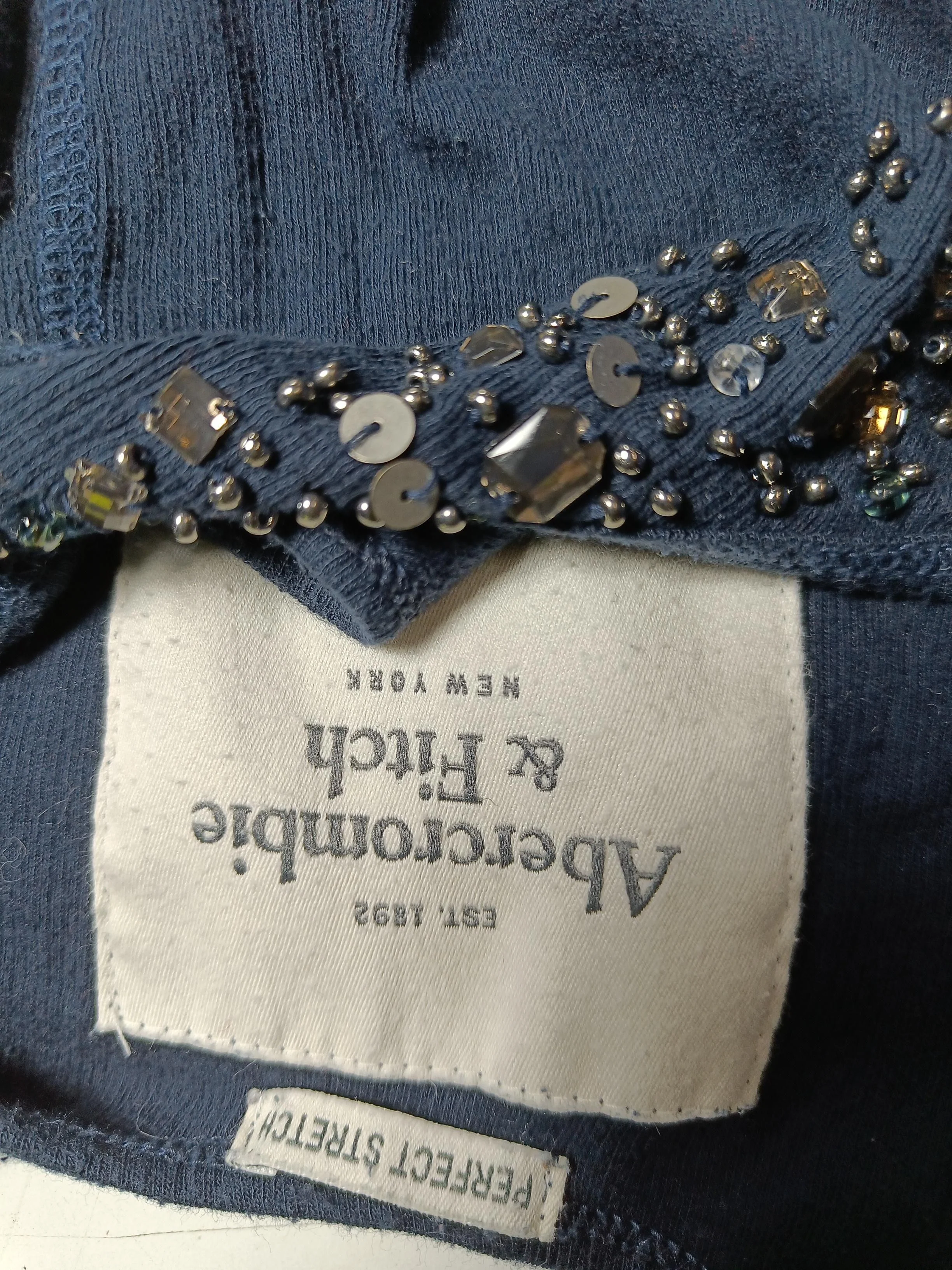 Abercrombie & Fitch Women's T-Shirt M Blue Cotton with Elastane Camisole - Image 5