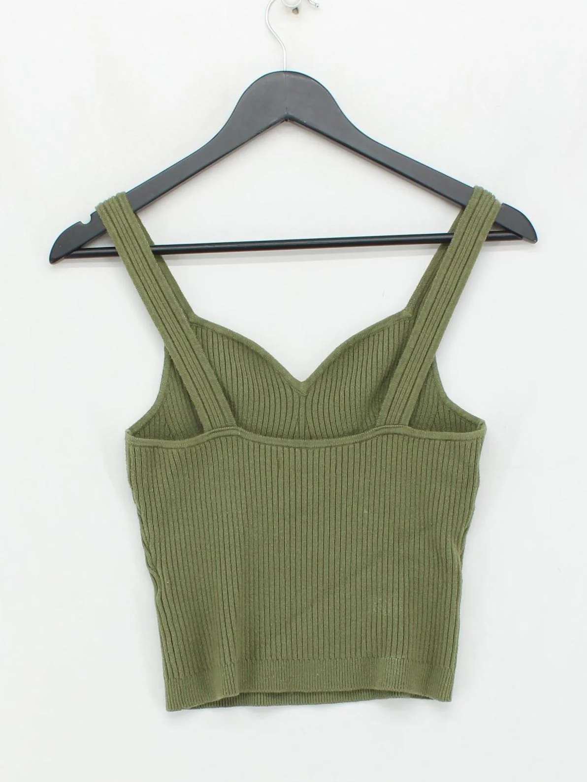 Abercrombie & Fitch Women's T-Shirt M Green 100% Other Camisole - Image 2