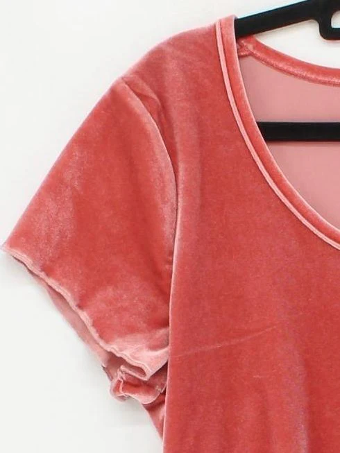 Abercrombie & Fitch Women's T-Shirt M Red 100% Other Basic - Image 4