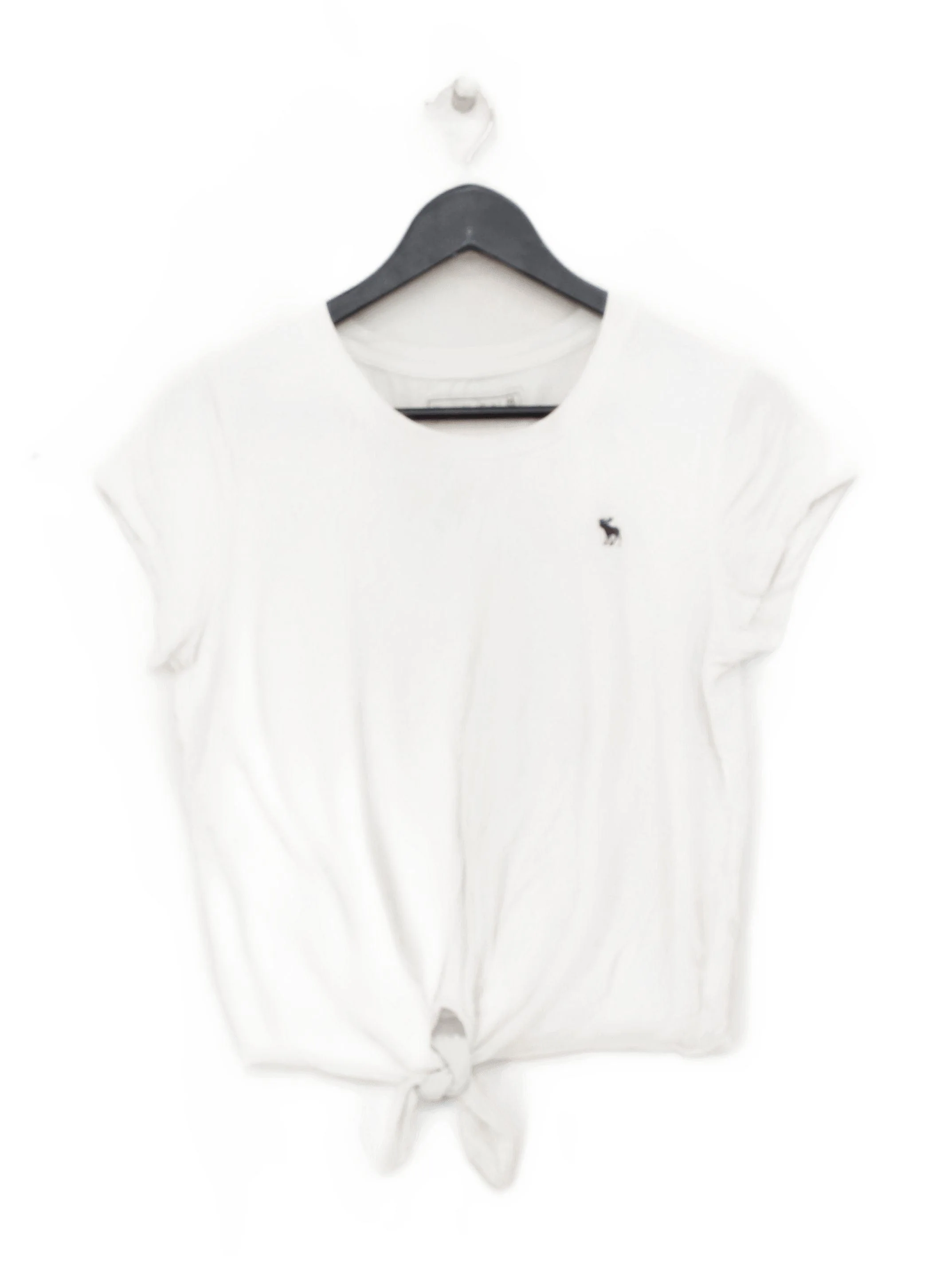 Abercrombie & Fitch Women's T-Shirt M White Viscose with Elastane Basic