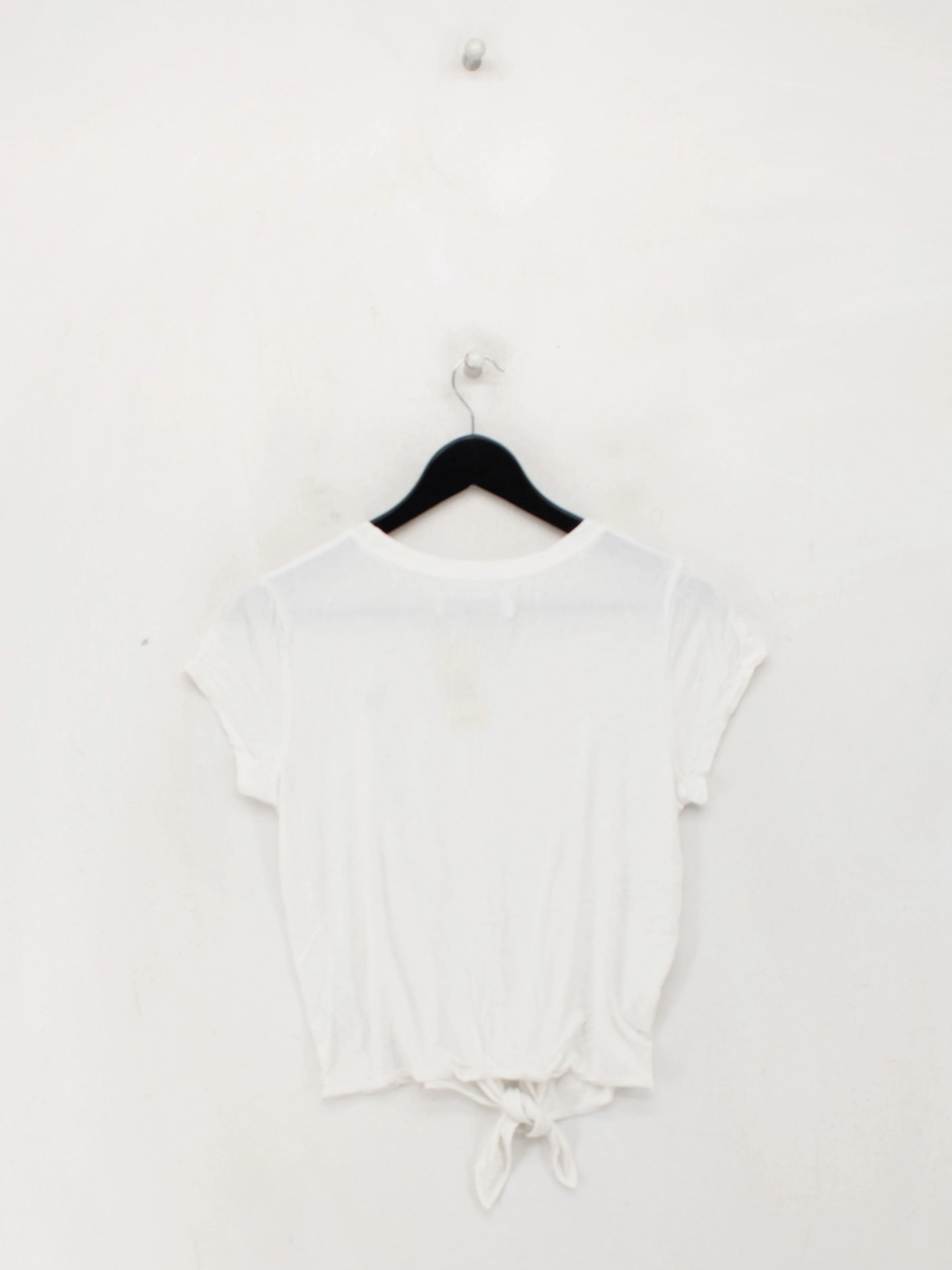 Abercrombie & Fitch Women's T-Shirt M White Viscose with Elastane Basic - Image 2