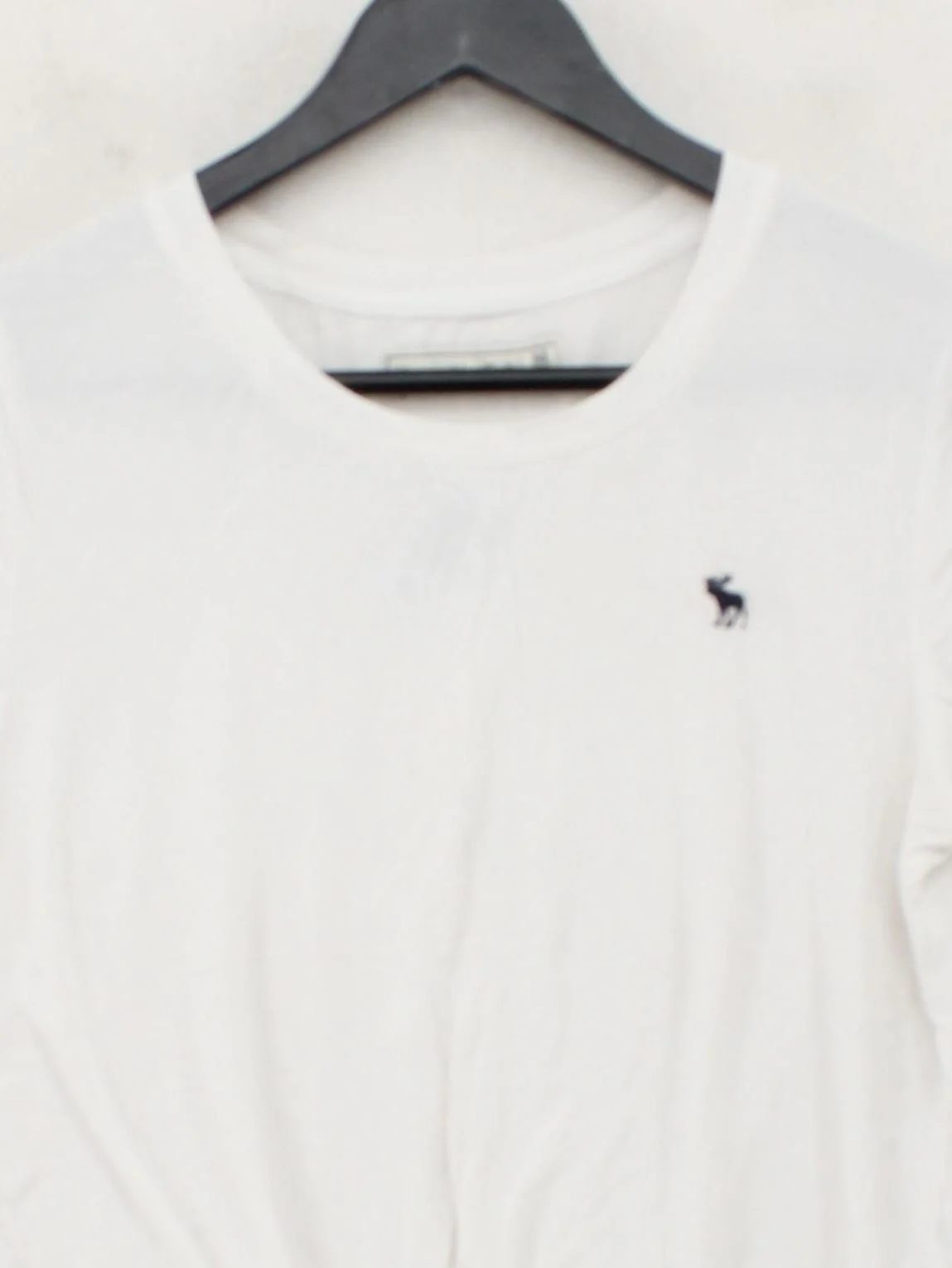 Abercrombie & Fitch Women's T-Shirt M White Viscose with Elastane Basic - Image 3