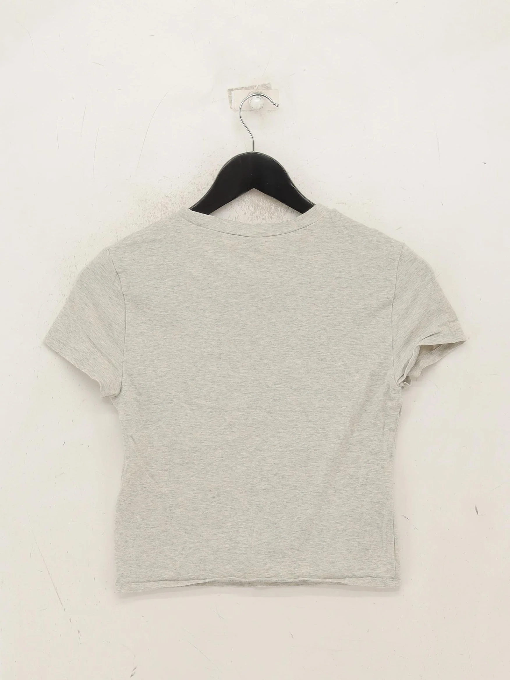 Abercrombie & Fitch Women's T-Shirt S Grey Cotton with Elastane Basic - Image 2