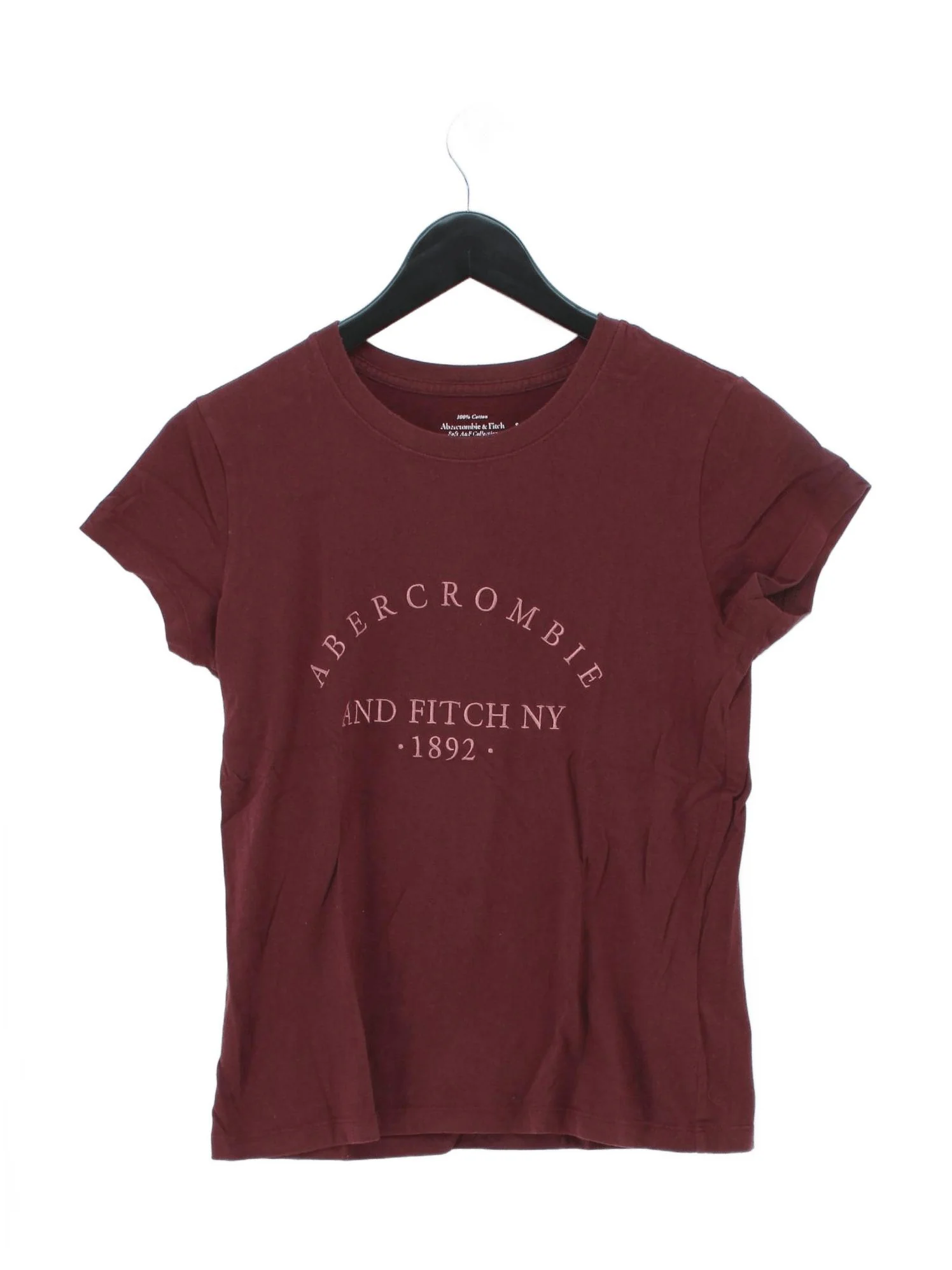 Abercrombie & Fitch Women's T-Shirt S Red 100% Cotton Basic