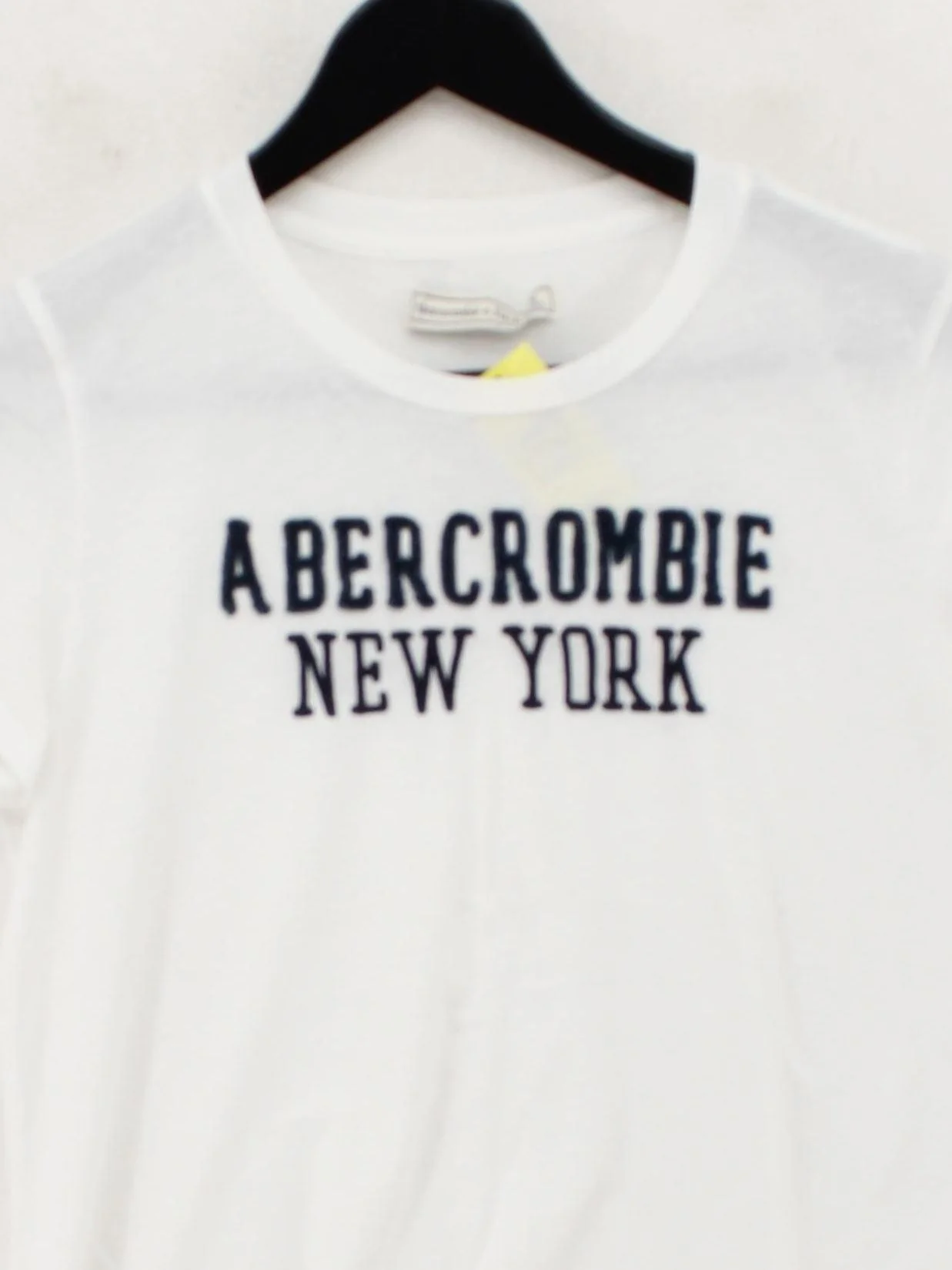 Abercrombie & Fitch Women's T-Shirt S White Cotton with Polyester Basic - Image 3
