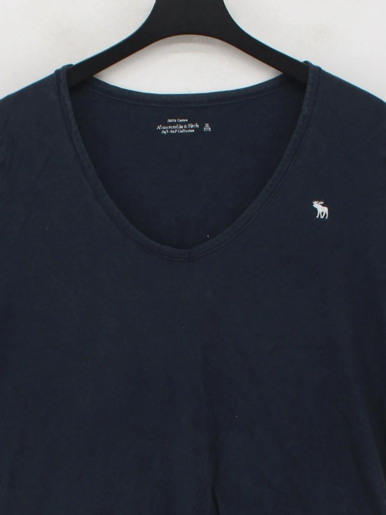 Abercrombie & Fitch Women's T-Shirt XL Blue 100% Cotton Basic - Image 3