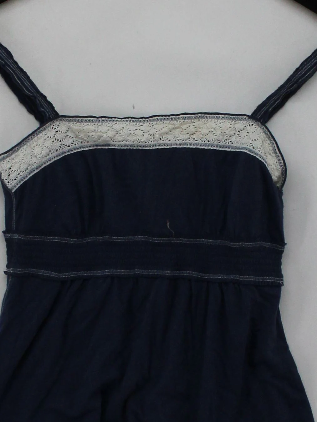 Abercrombie & Fitch Women's T-Shirt XS Blue Cotton with Polyester Camisole - Image 3