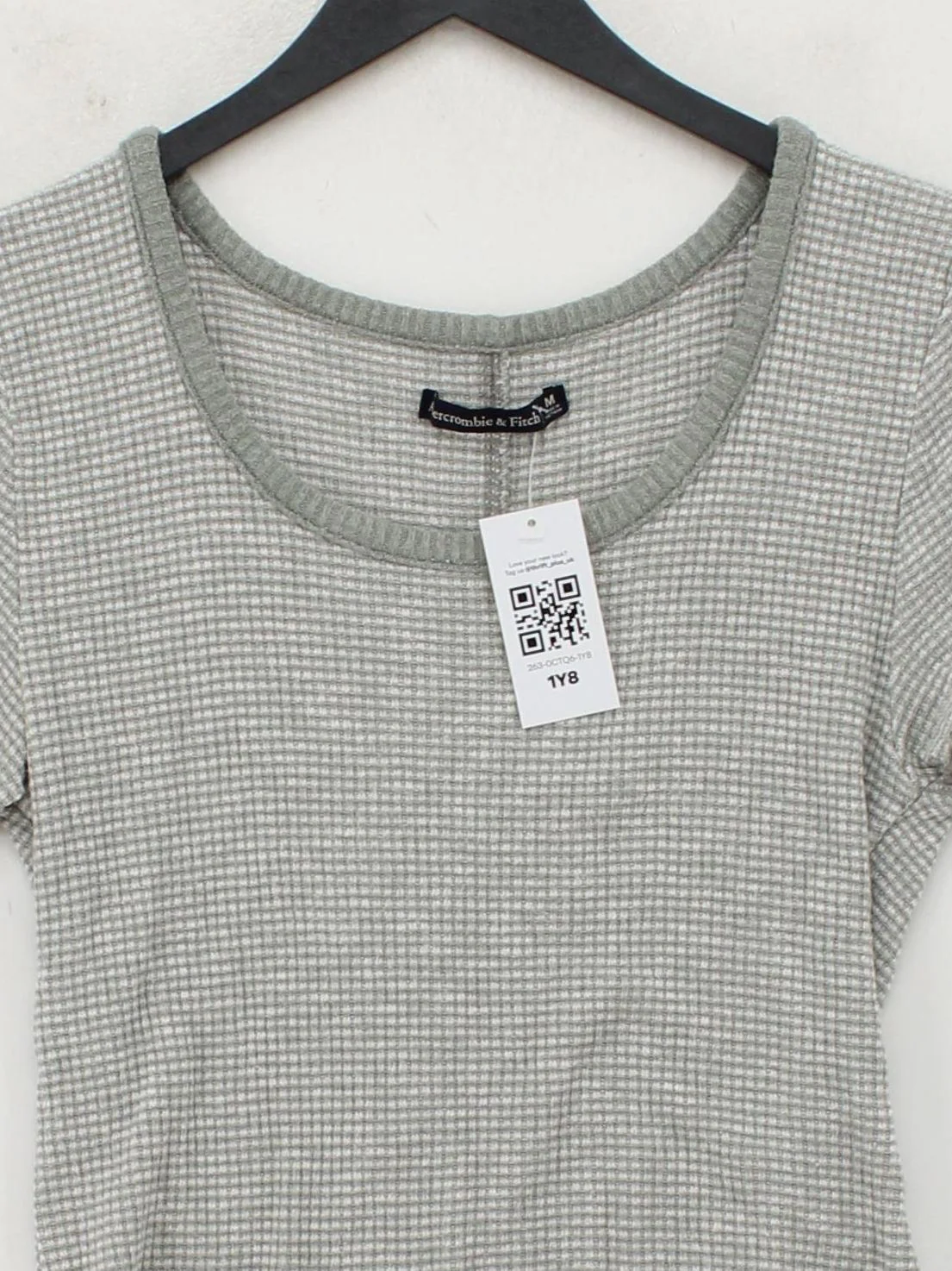Abercrombie & Fitch Women's T-Shirt XS Grey 100% Other Basic - Image 3