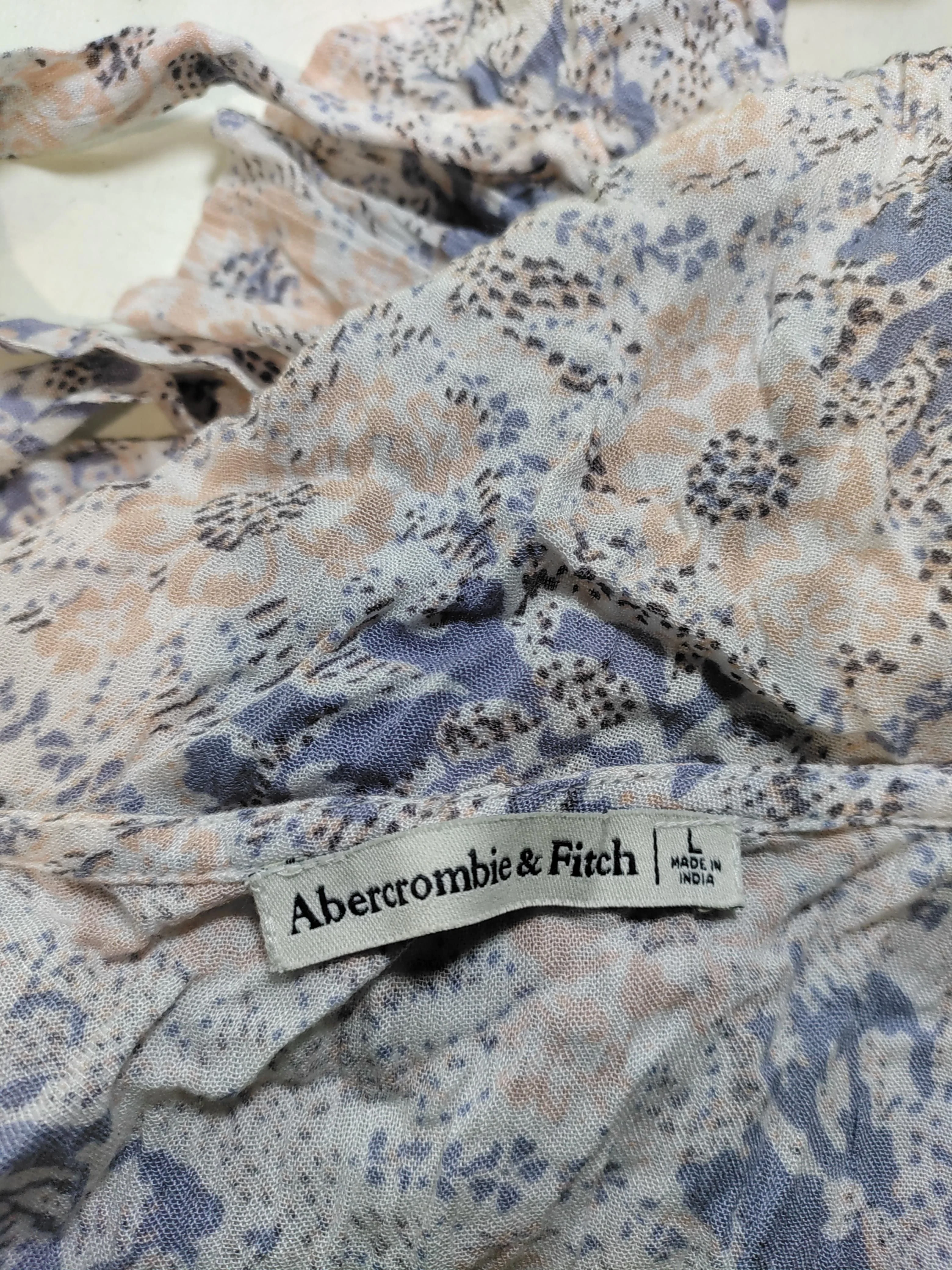 Abercrombie & Fitch Women's Top L Multi Viscose with Elastane Basic - Image 5