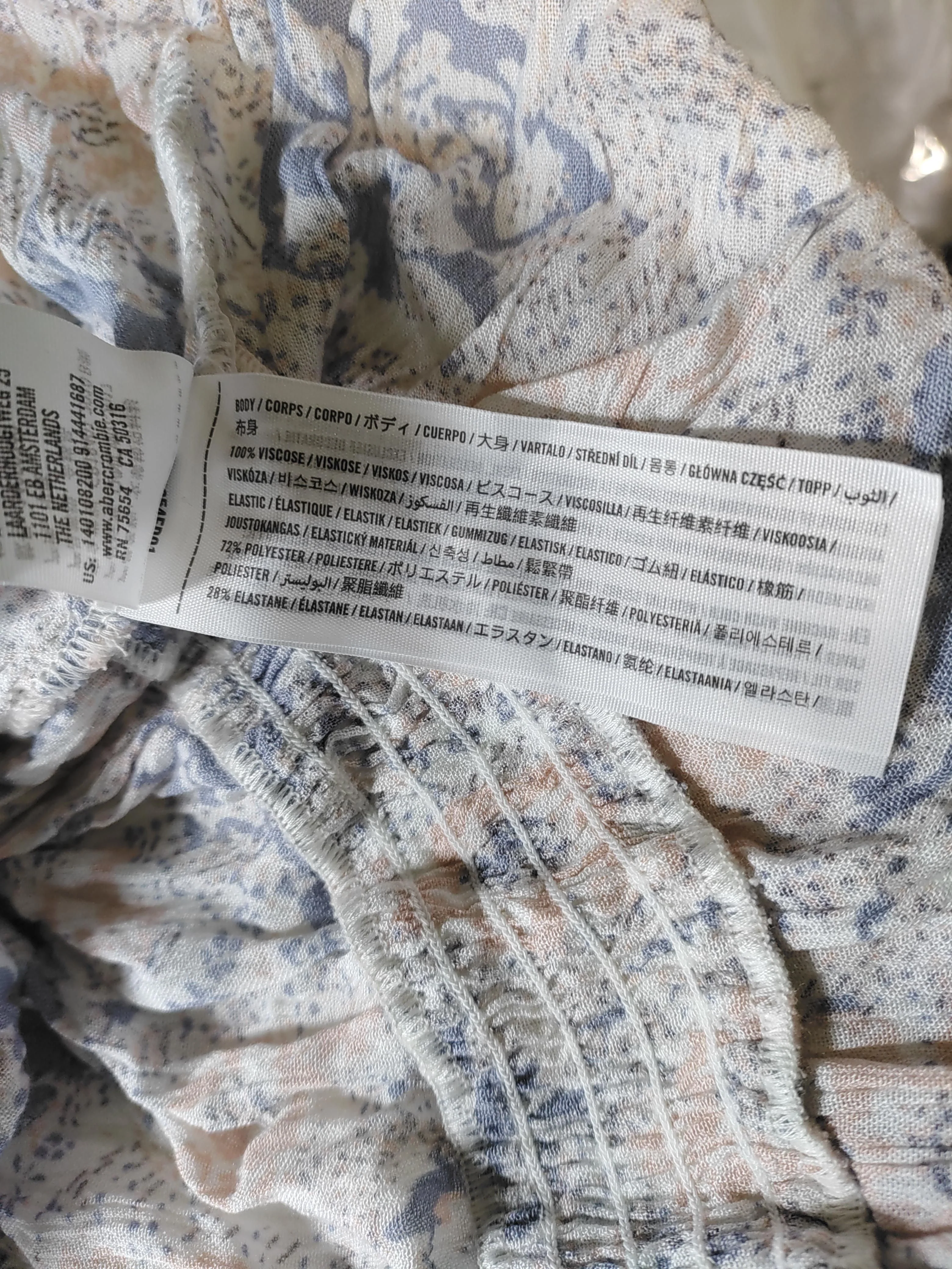 Abercrombie & Fitch Women's Top L Multi Viscose with Elastane Basic - Image 6