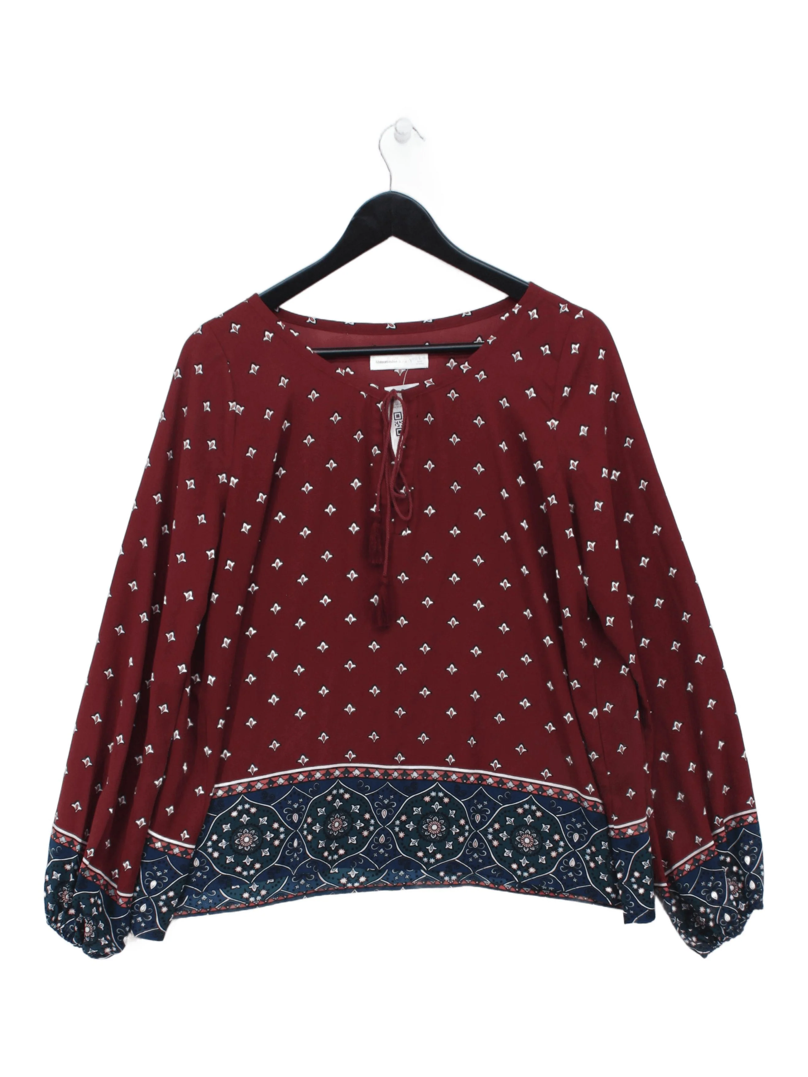 Abercrombie & Fitch Women's Top L Red 100% Polyester Basic