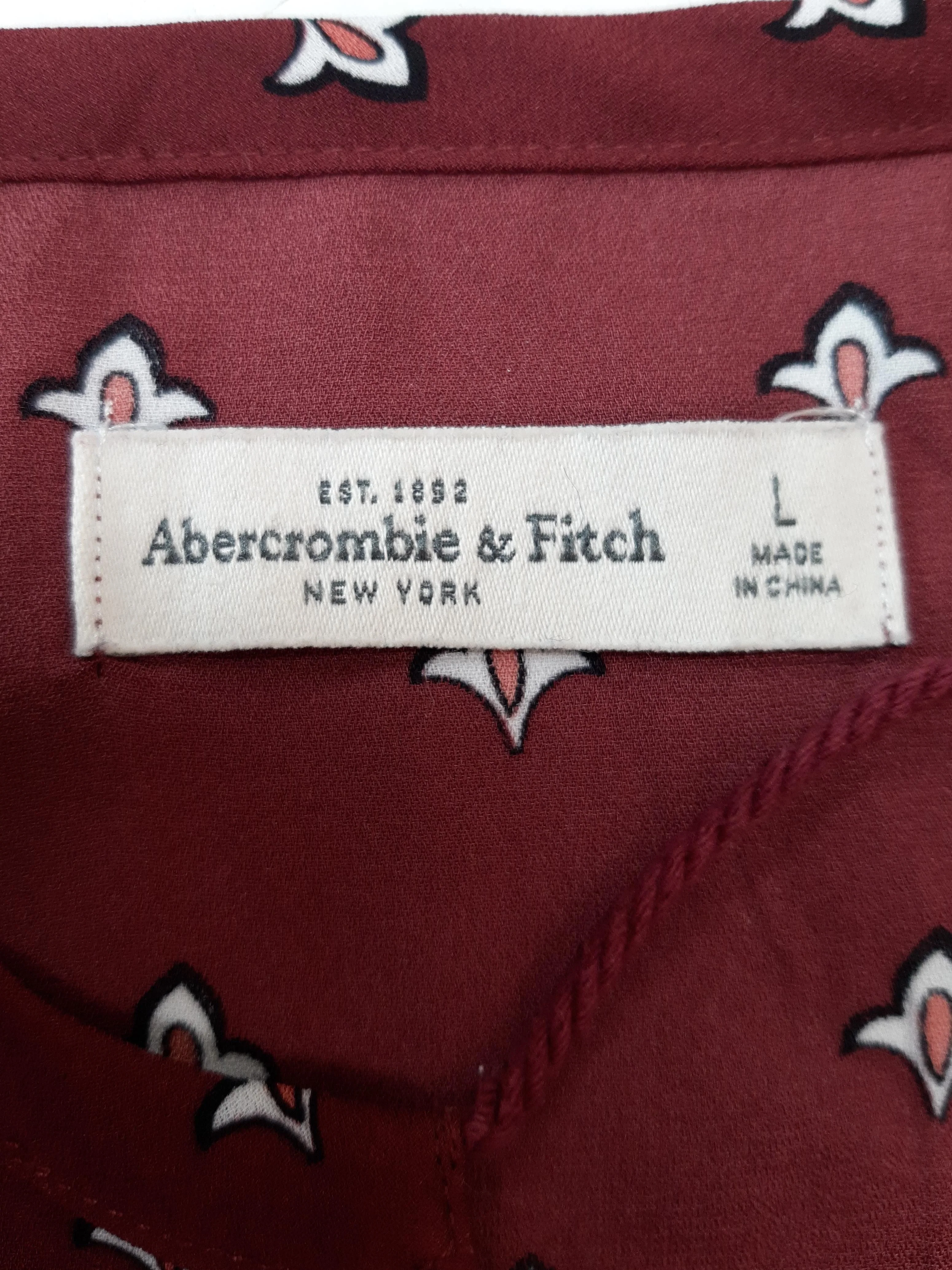 Abercrombie & Fitch Women's Top L Red 100% Polyester Basic - Image 5