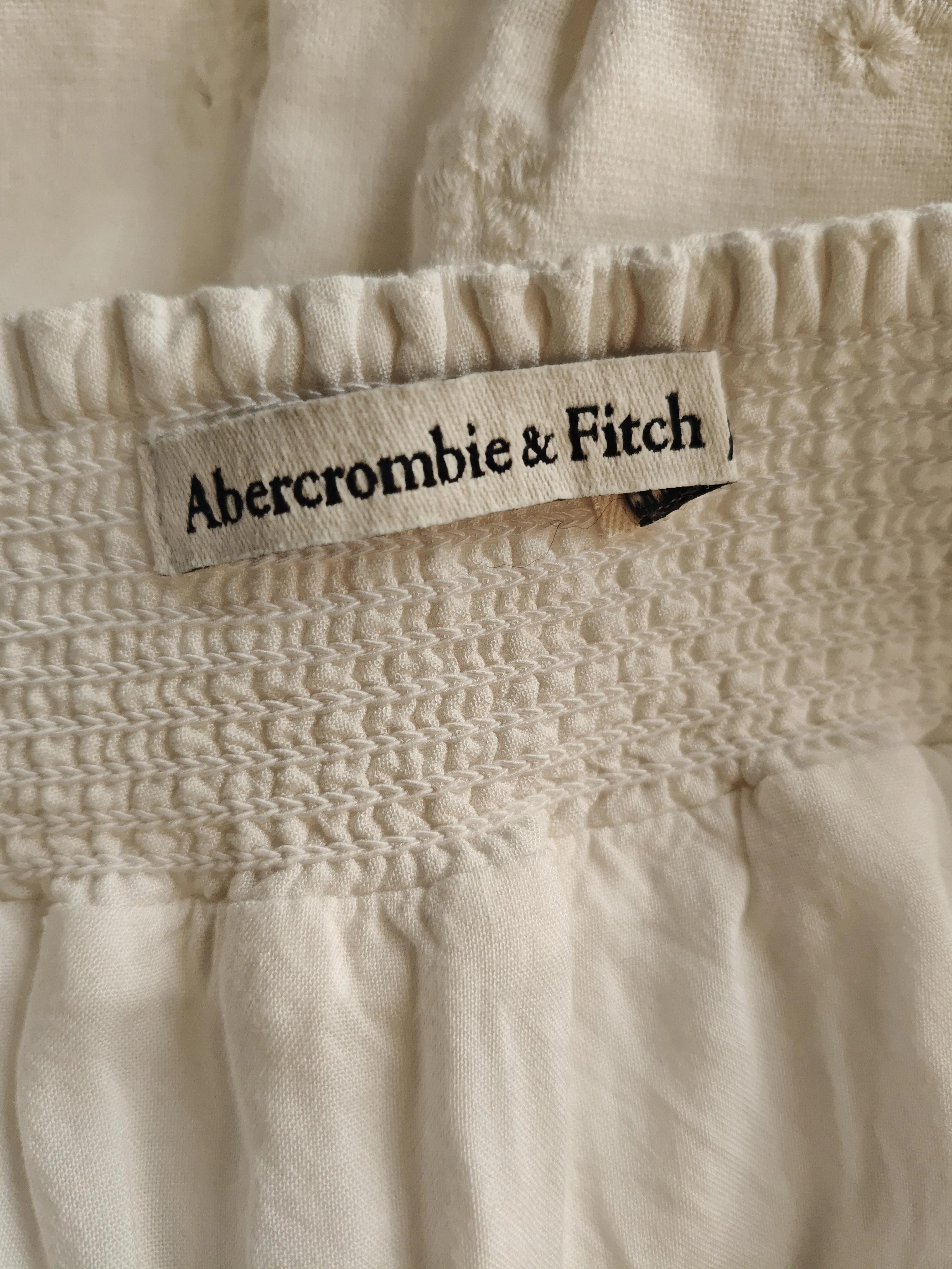 Abercrombie & Fitch Women's Top L White Polyester with Elastane Basic - Image 5