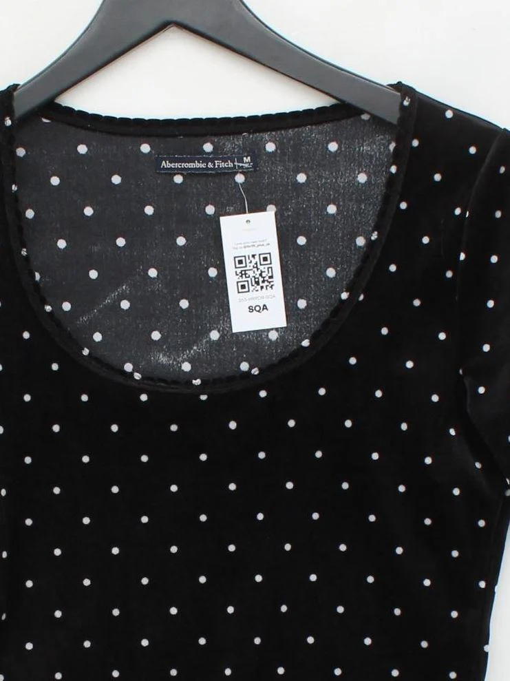 Abercrombie & Fitch Women's Top M Black 100% Other Cropped - Image 3