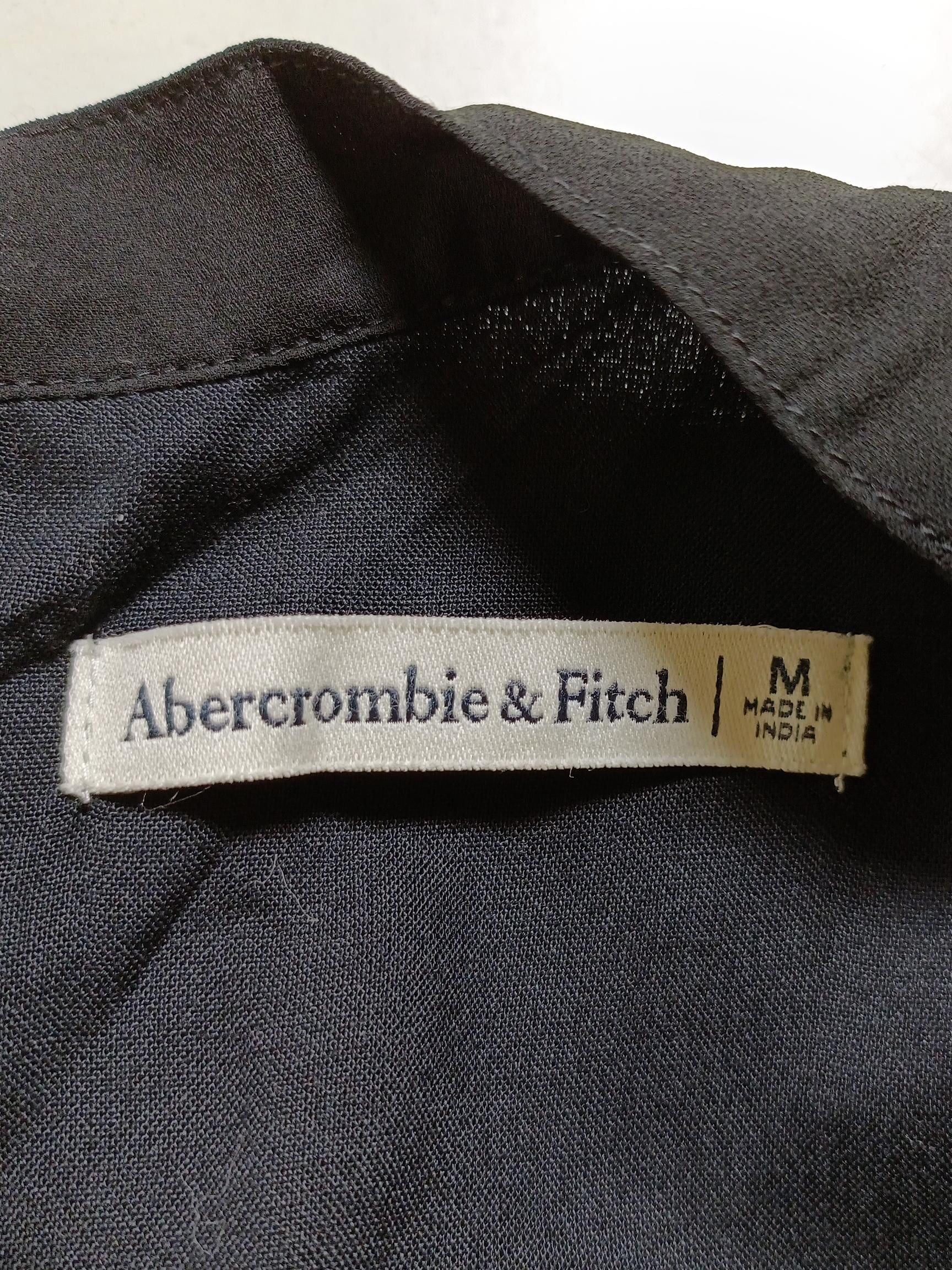 Abercrombie & Fitch Women's Top M Black Polyester with Viscose Basic - Image 5