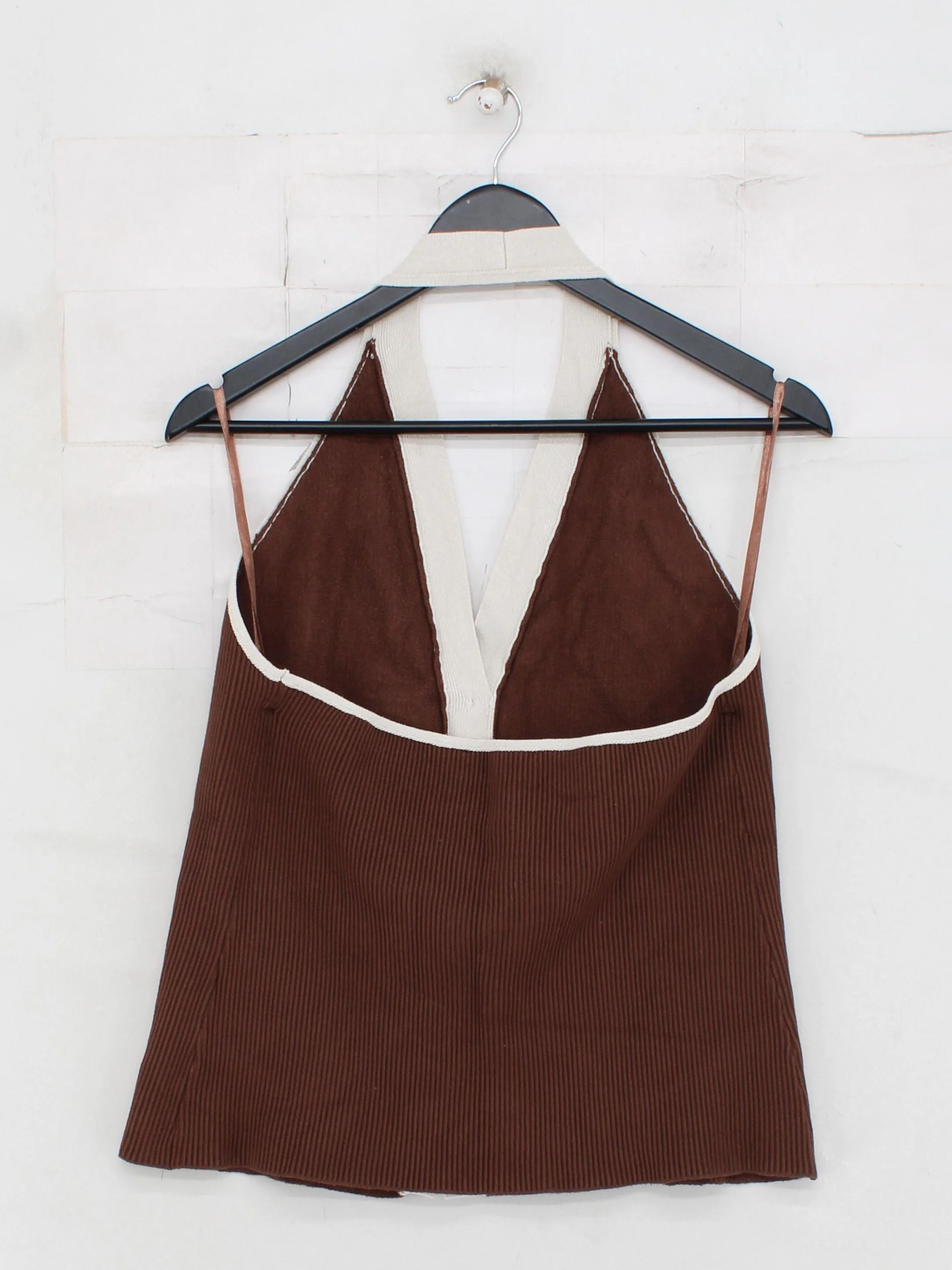 Abercrombie & Fitch Women's Top M Brown Viscose with Nylon, Elastane Basic - Image 2