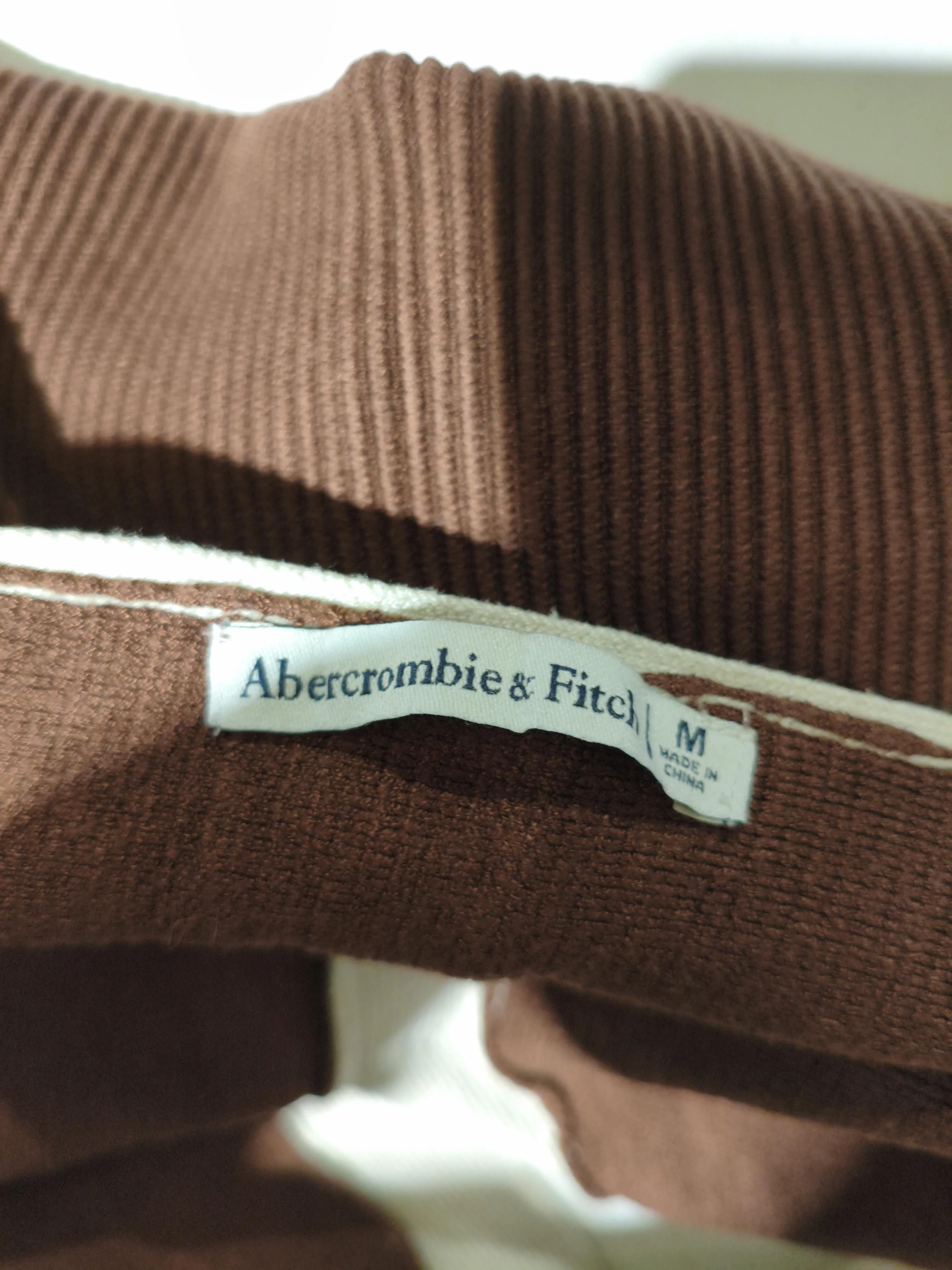Abercrombie & Fitch Women's Top M Brown Viscose with Nylon, Elastane Basic - Image 5