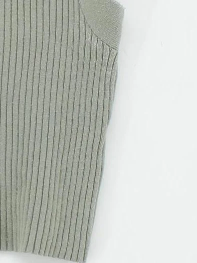 Abercrombie & Fitch Women's Top M Grey 100% Other Sleeveless Square Neck Cropped - Image 4