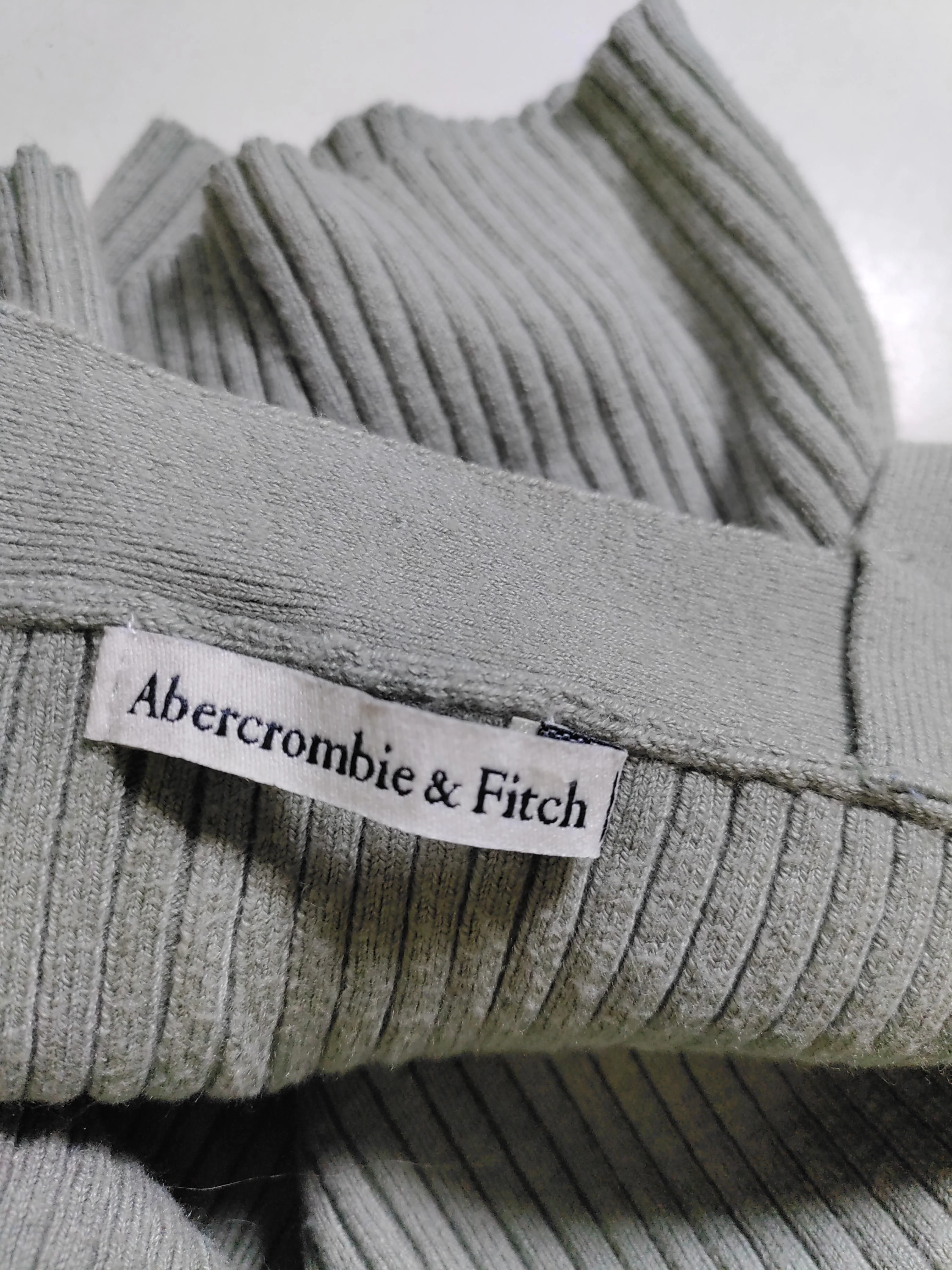 Abercrombie & Fitch Women's Top M Grey 100% Other Sleeveless Square Neck Cropped - Image 5