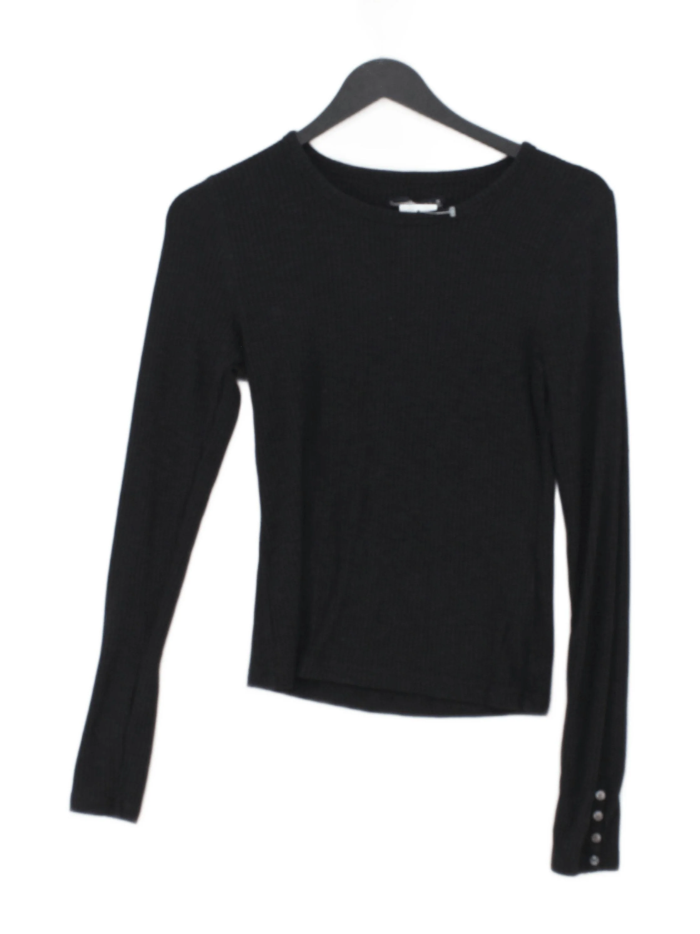 Abercrombie & Fitch Women's Top S Black Viscose with Polyester, Elastane Basic