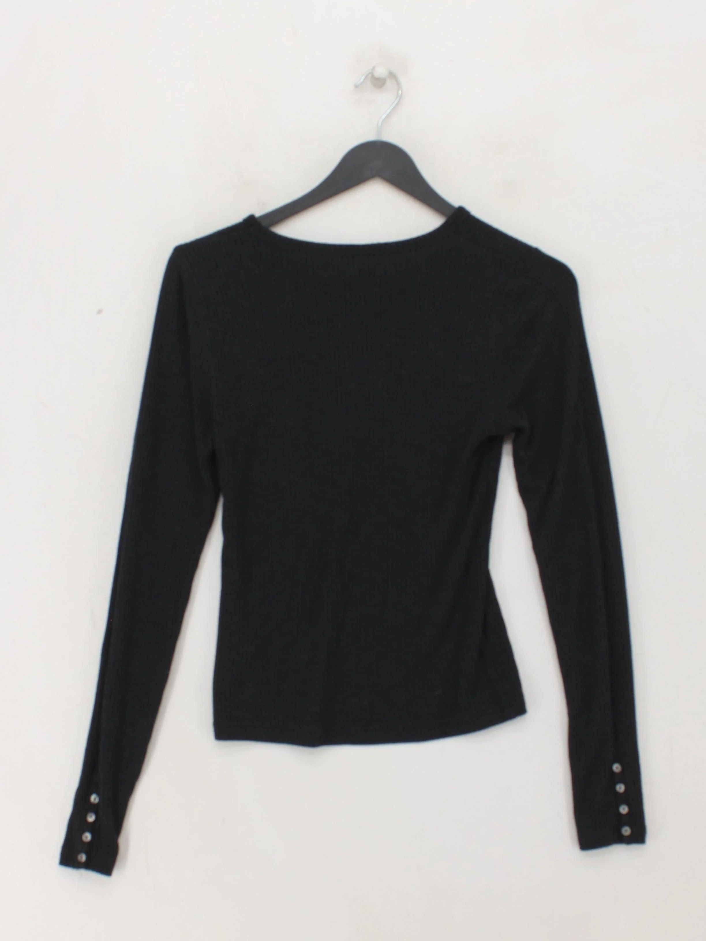Abercrombie & Fitch Women's Top S Black Viscose with Polyester, Elastane Basic - Image 2