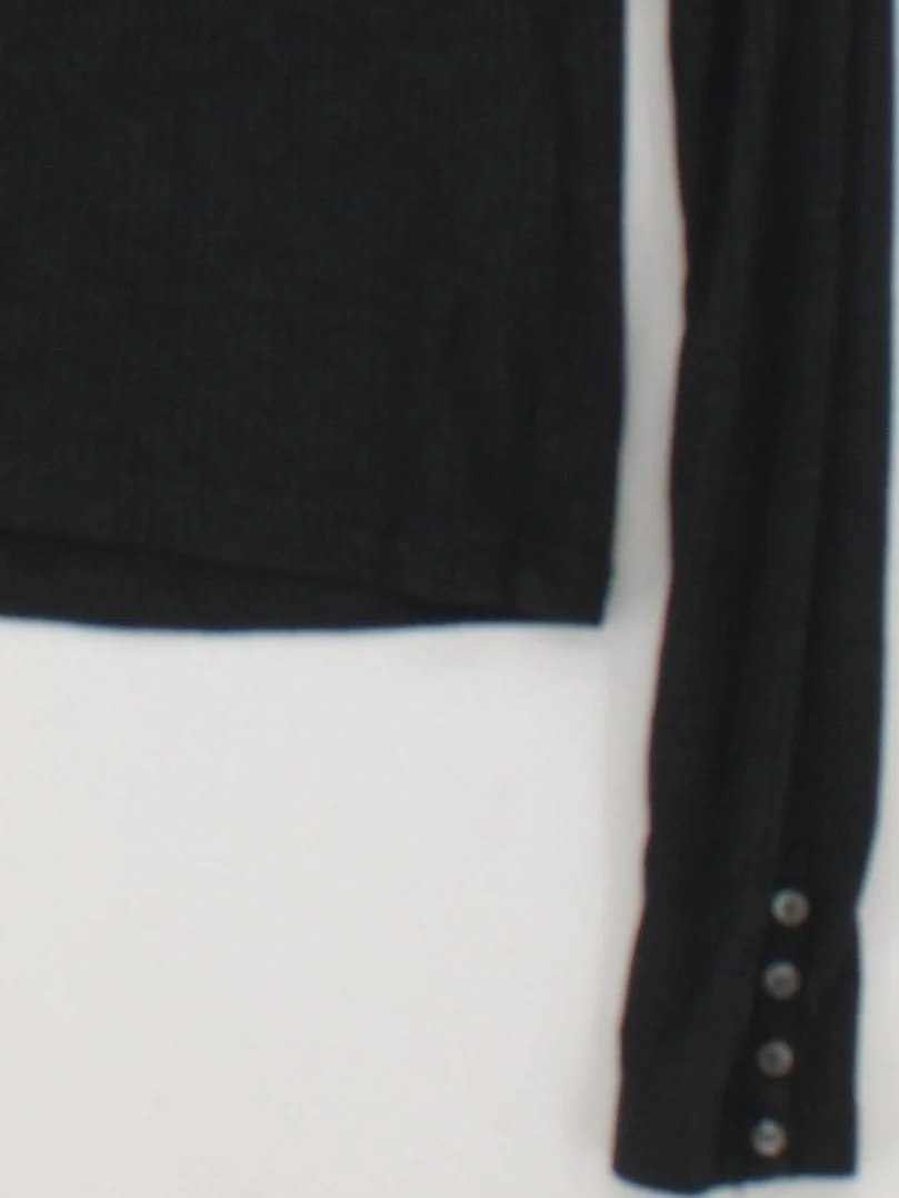 Abercrombie & Fitch Women's Top S Black Viscose with Polyester, Elastane Basic - Image 4