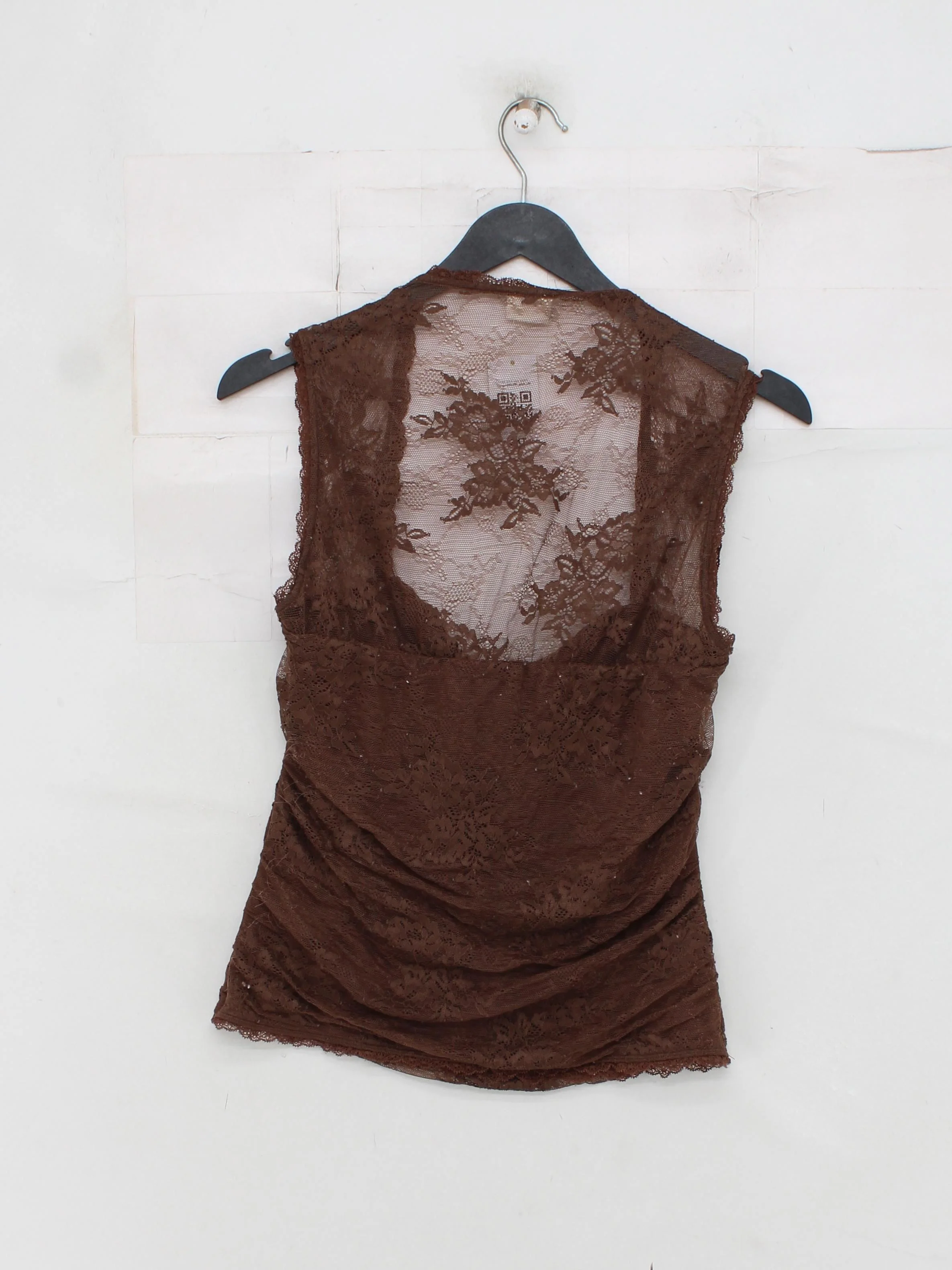 Abercrombie & Fitch Women's Top S Brown Polyamide with Polyester, Elastane Basic - Image 2