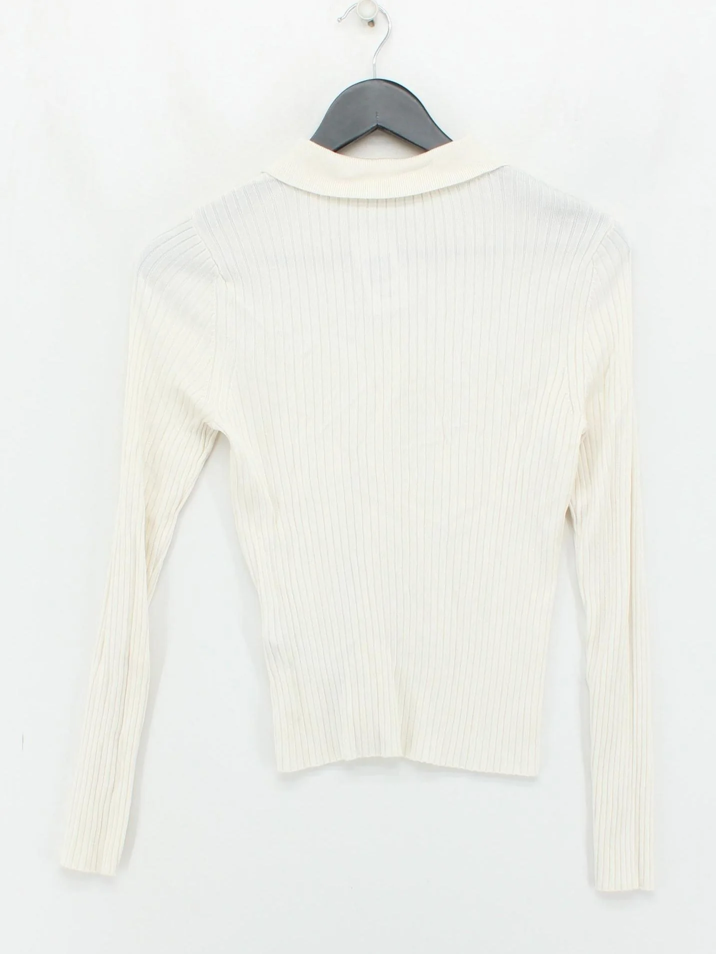 Abercrombie & Fitch Women's Top S Cream Viscose with Nylon Basic - Image 2