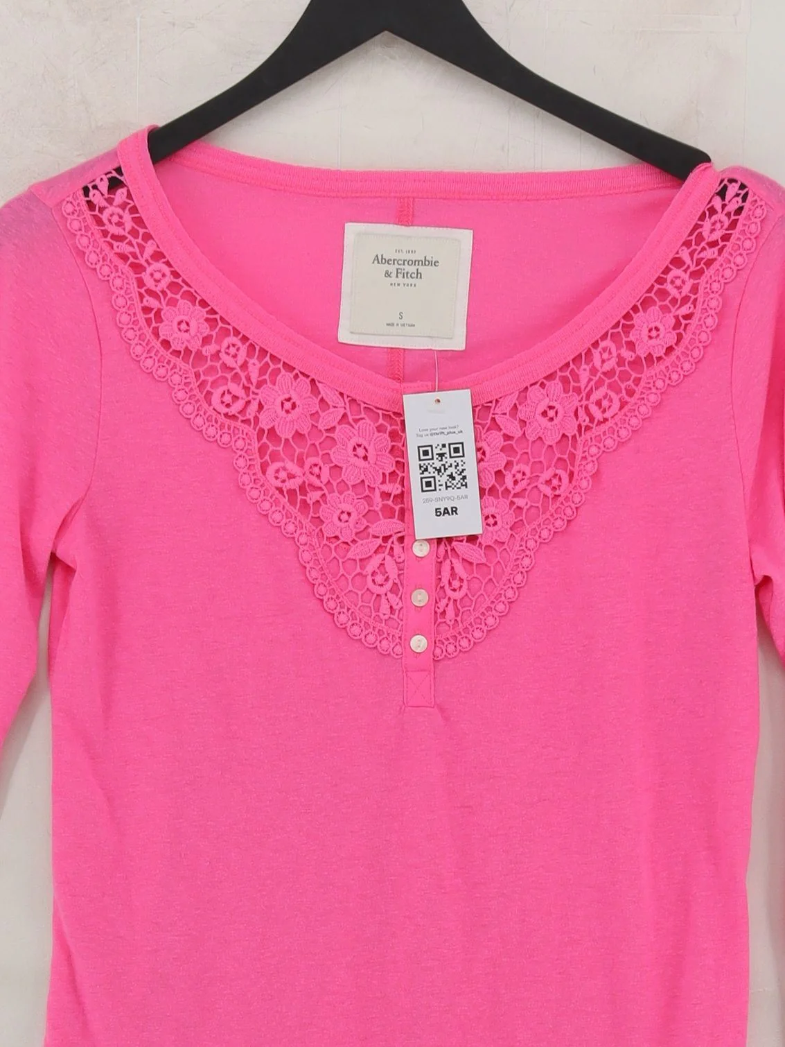 Abercrombie & Fitch Women's Top S Pink Polyester with Cotton Basic - Image 3