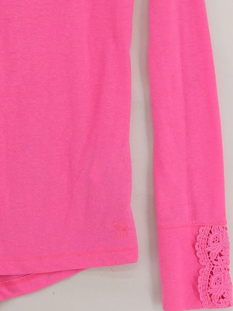 Abercrombie & Fitch Women's Top S Pink Polyester with Cotton Basic - Image 4
